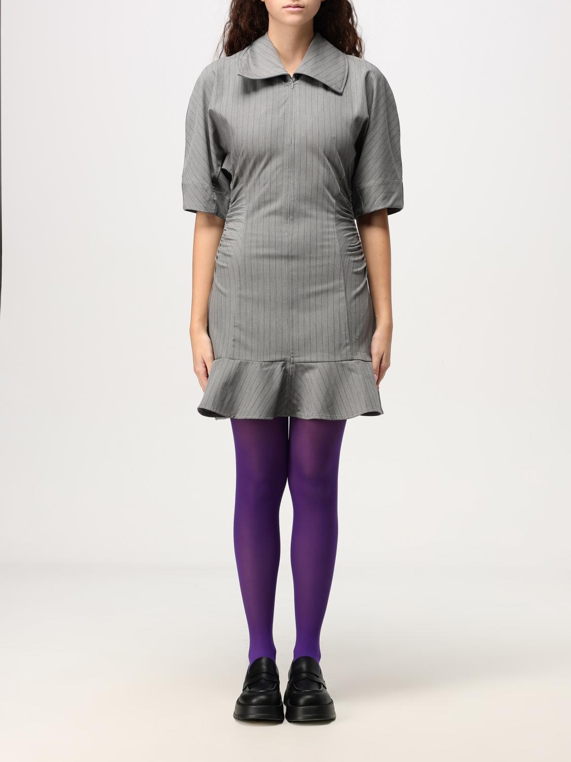 GANNI DRESS: Dress woman Ganni, Grey - Img 1