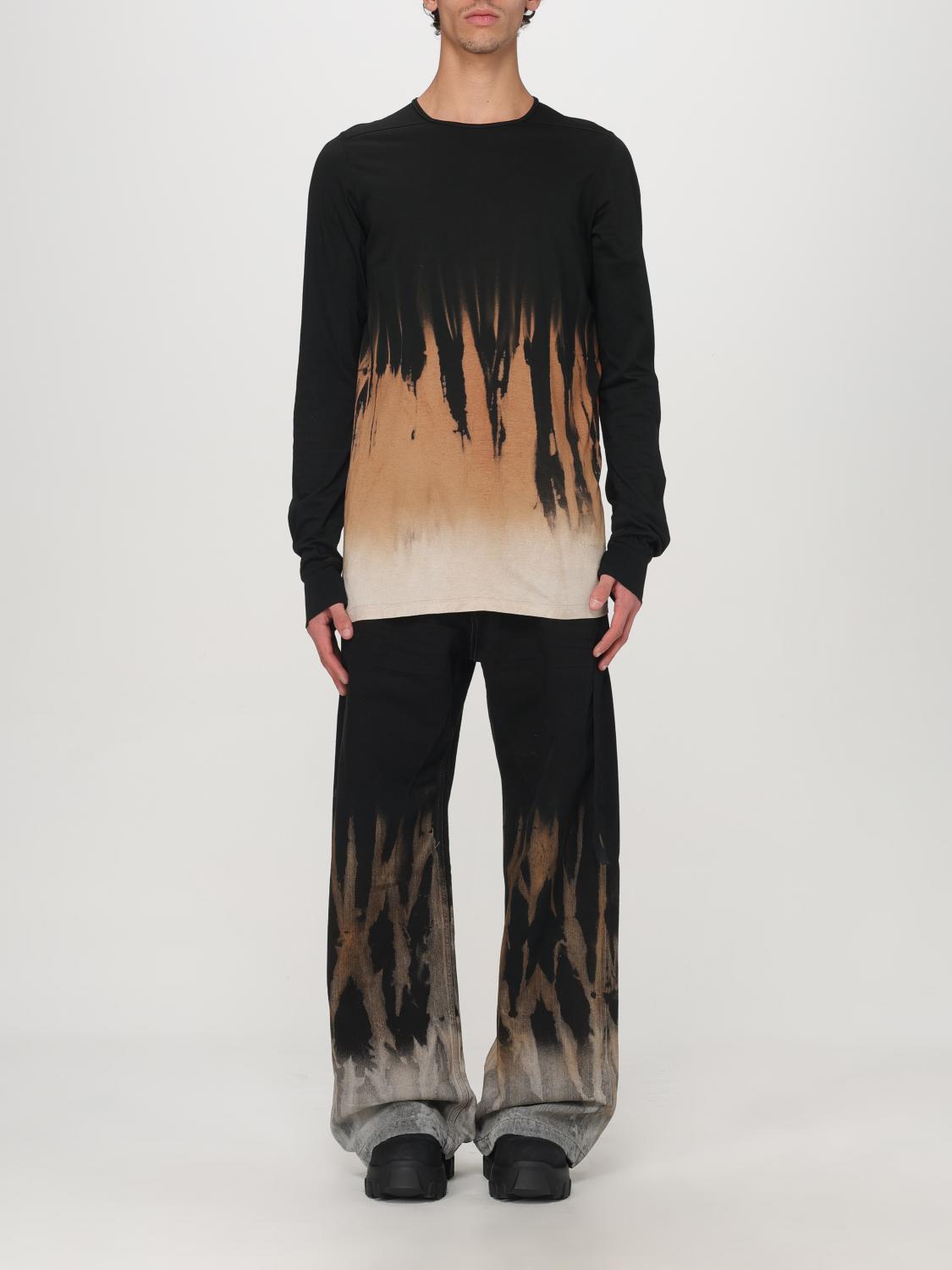 RICK OWENS DRKSHDW SWEATER: Drkshdw organic cotton sweater with print, Black - Img 1