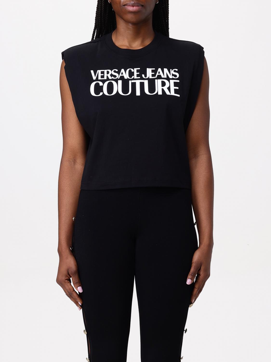 VERSACE JEANS COUTURE 탑: 탑 여성 Versace Jeans Couture, 블랙 - Img 1