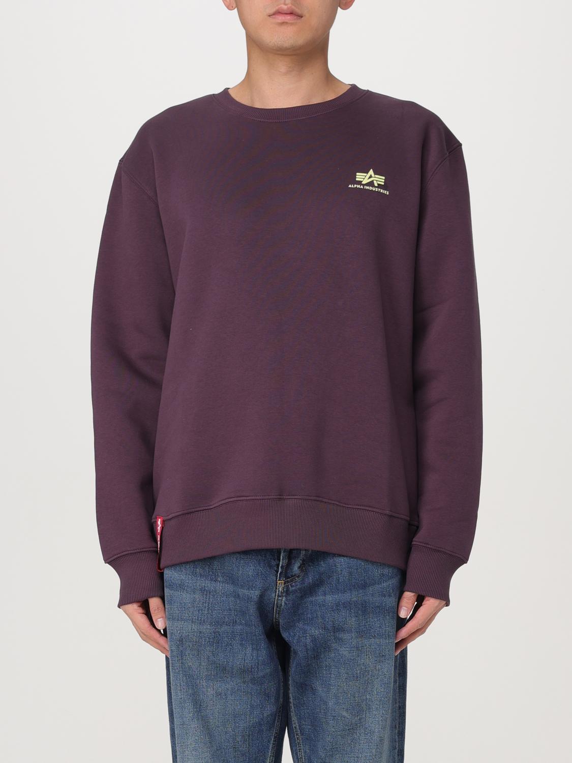 ALPHA INDUSTRIES SWEATSHIRT: Sweatshirt men Alpha Industries, Plum - Img 1