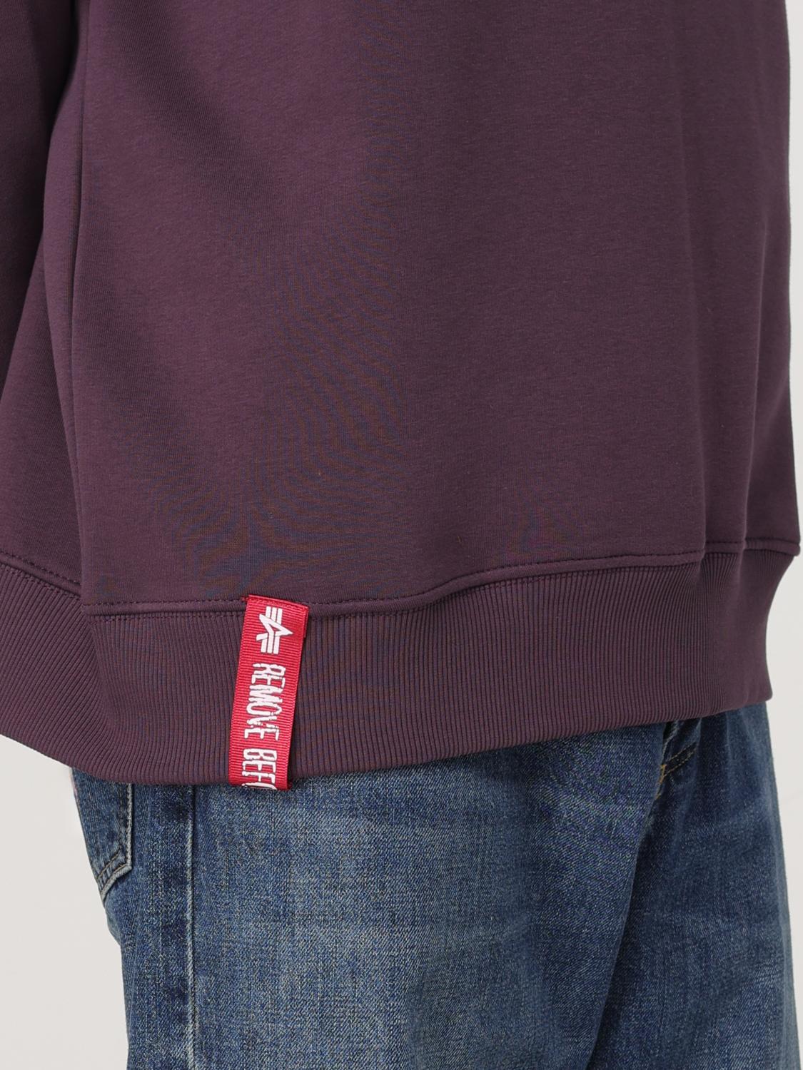 ALPHA INDUSTRIES SWEATSHIRT: Sweatshirt men Alpha Industries, Plum - Img 3