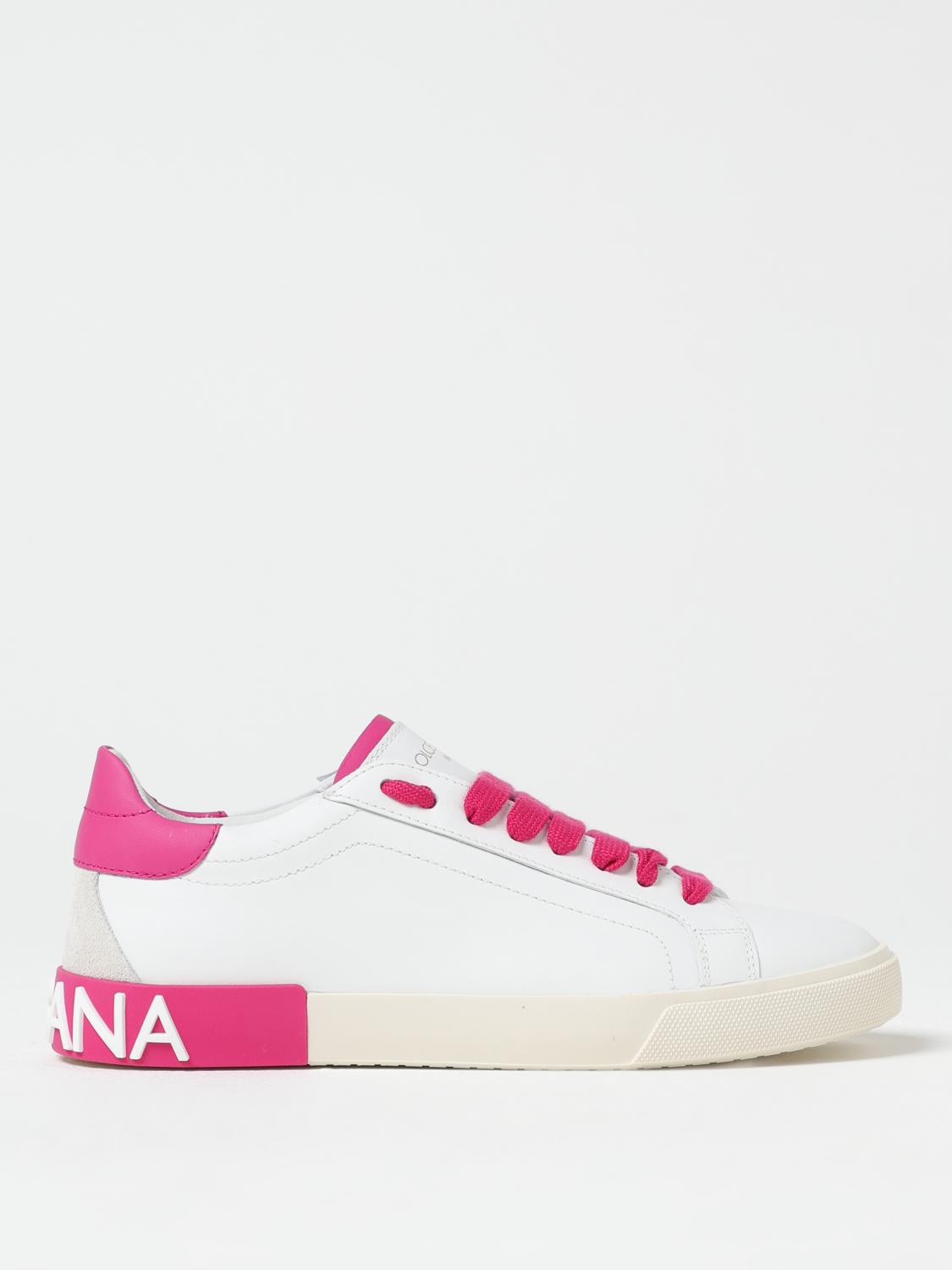 DOLCE & GABBANA SNEAKERS: Sneakers Portofino Dolce & Gabbana in pelle, Fuxia - Img 1