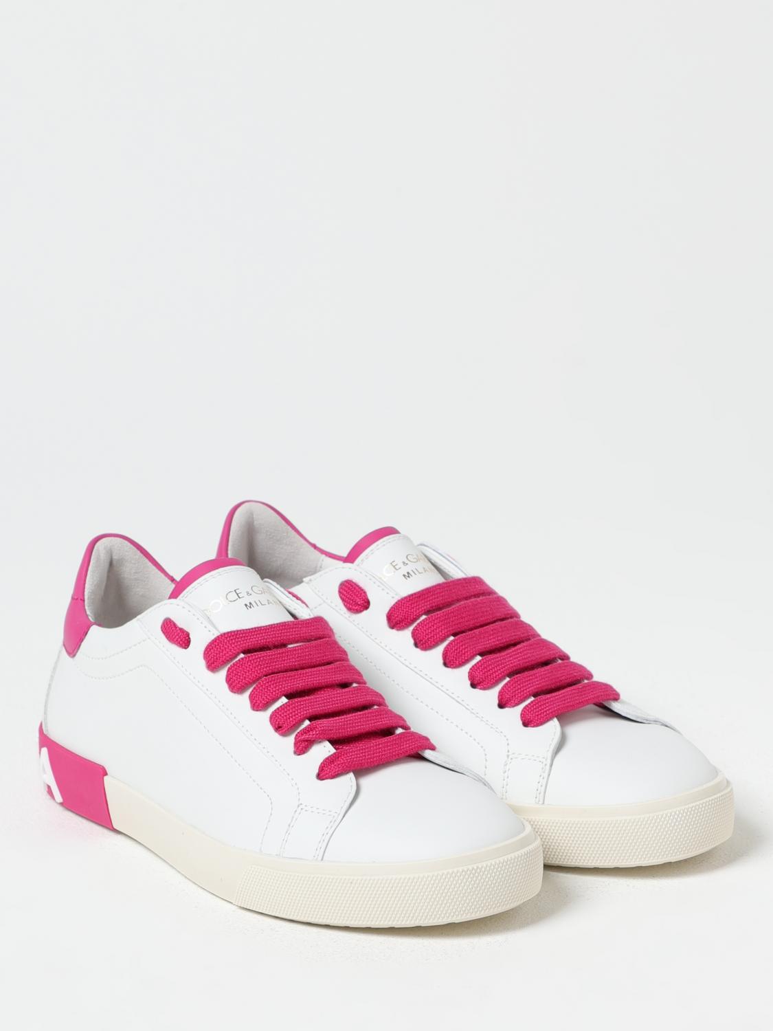 DOLCE & GABBANA SNEAKERS: Sneakers Portofino Dolce & Gabbana in pelle, Fuxia - Img 2