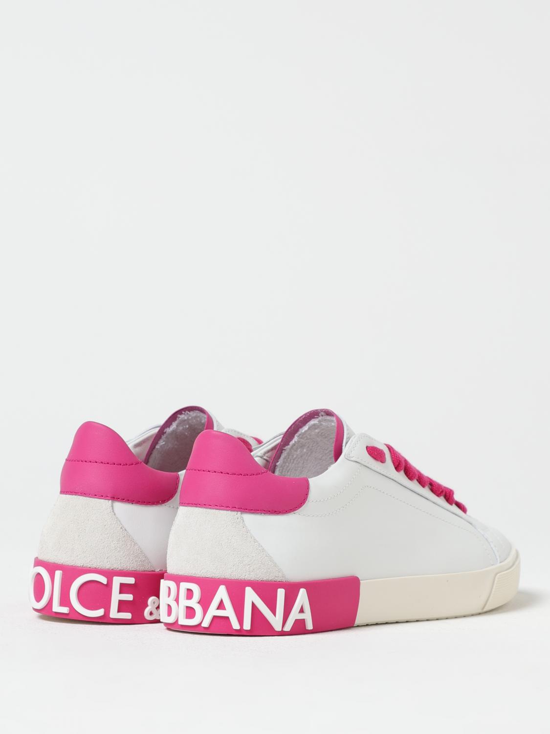 DOLCE & GABBANA SNEAKERS: Sneakers Portofino Dolce & Gabbana in pelle, Fuxia - Img 3