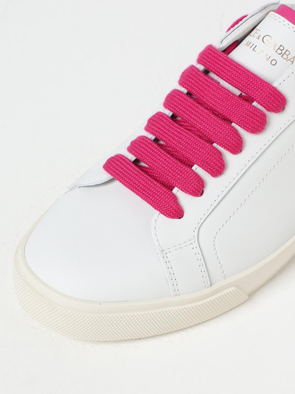 DOLCE & GABBANA SNEAKERS: Sneakers Portofino Dolce & Gabbana in pelle, Fuxia - Img 4