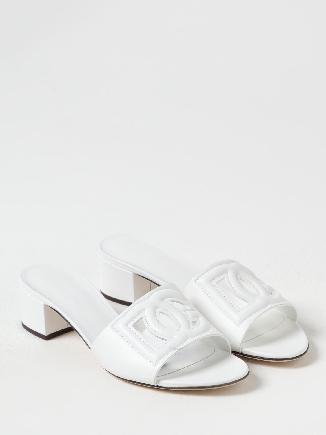 DOLCE & GABBANA HEELED SANDALS: Flat sandals woman Dolce & Gabbana, White - Img 2