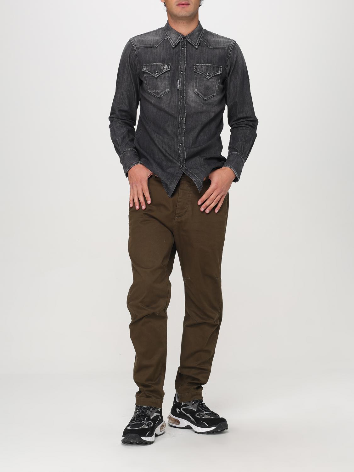 DSQUARED2 CAMICIA: Camicia Dsquared2 in denim , Nero - Img 2