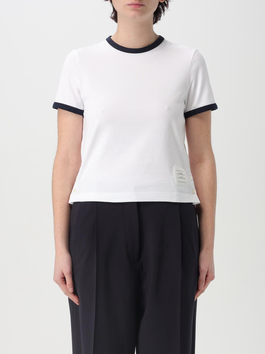 THOM BROWNE T-SHIRT: T-shirt woman Thom Browne, White - Img 1