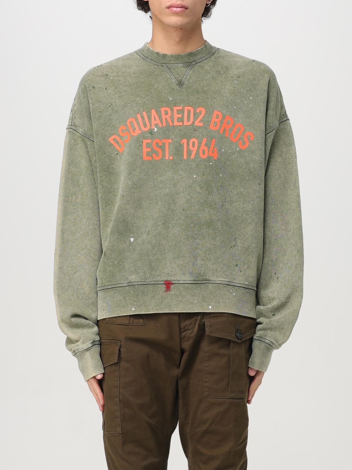 DSQUARED2 FELPA: Felpa Dsquared2 in cotone con logo , Grigio - Img 1