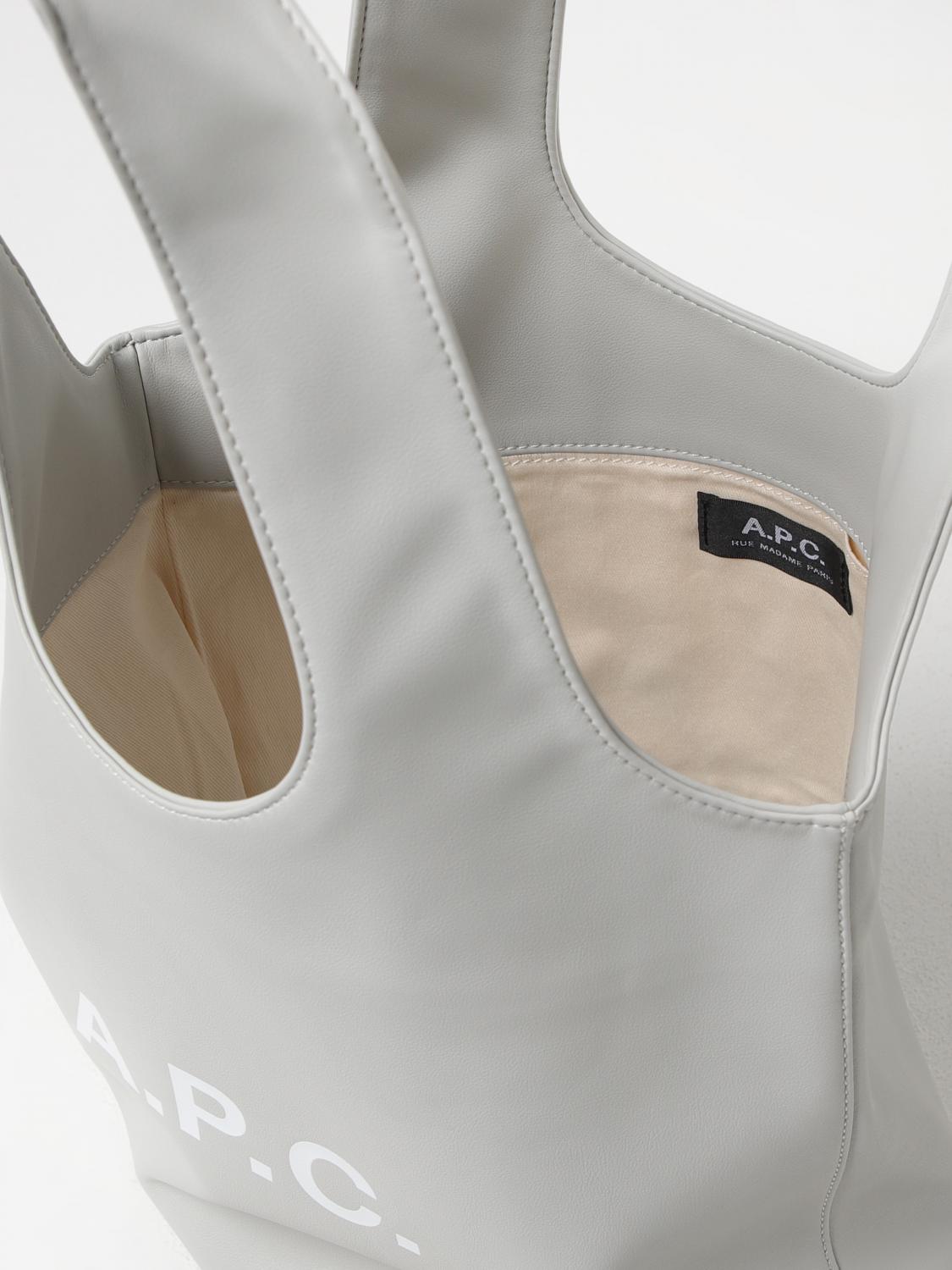 A.P.C. BORSA TOTE: Borsa Ninon A.P.C. in pelle sintetica , Mastice - Img 3