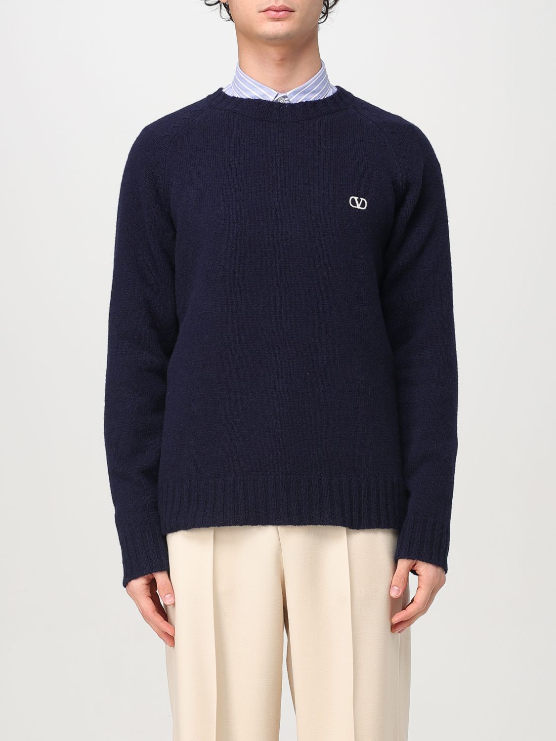 VALENTINO SWEATER: Sweater men Valentino, Blue - Img 1