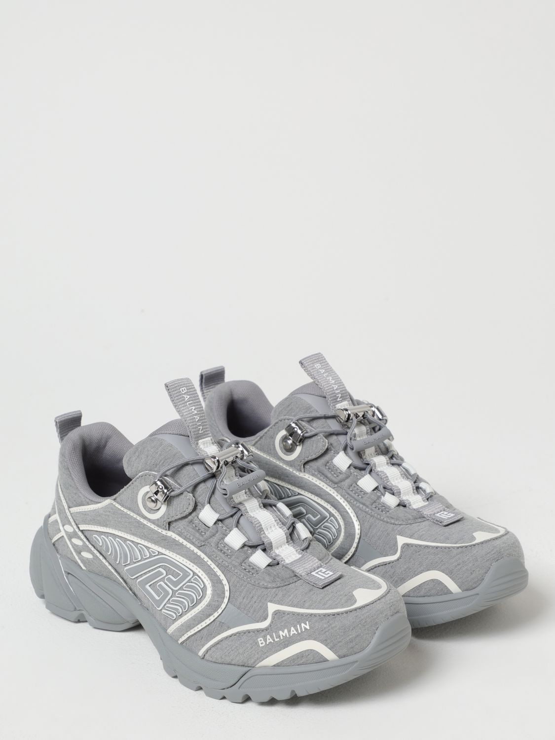 BALMAIN SNEAKERS: Sneakers men Balmain, Grey - Img 2