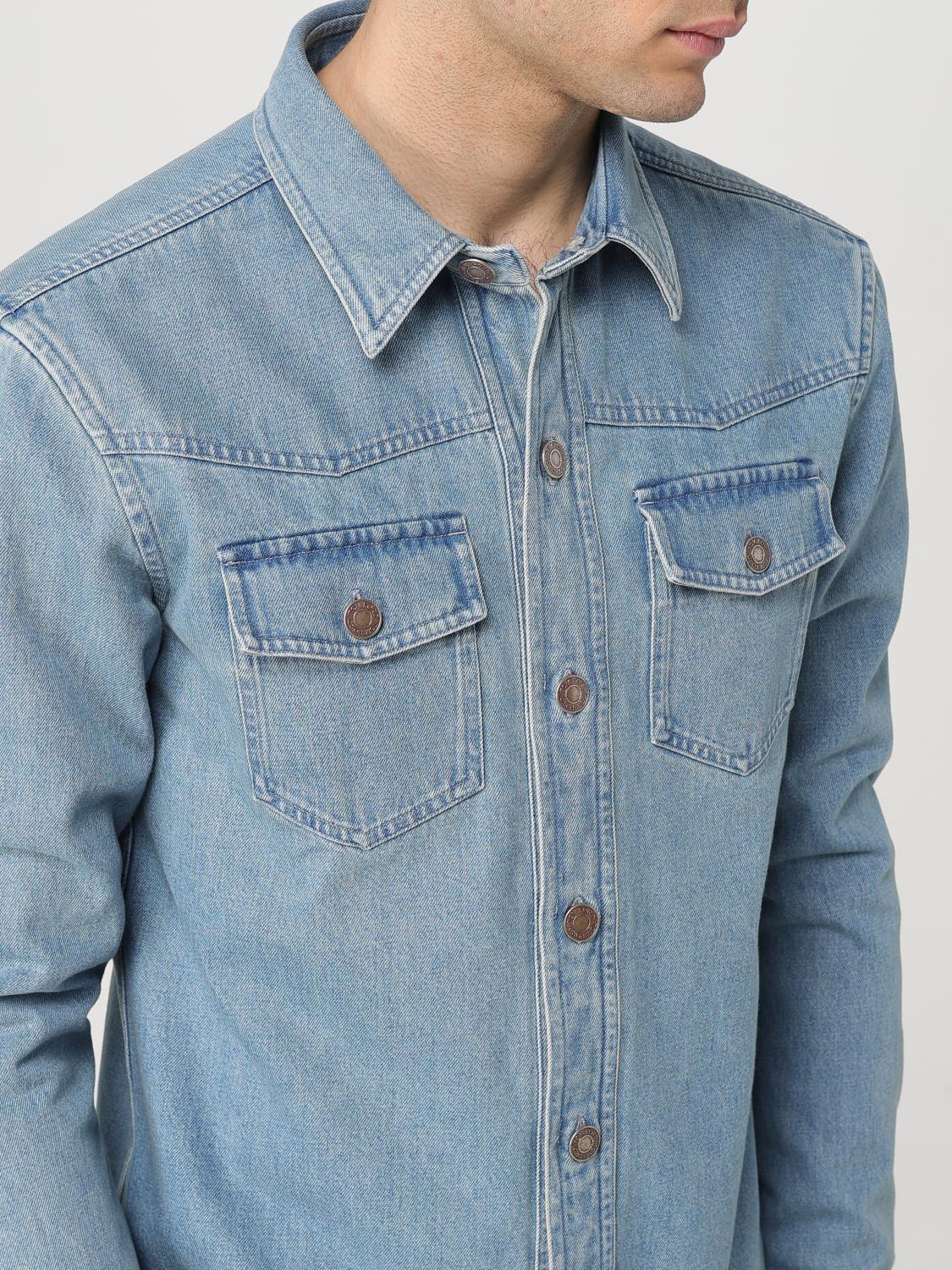 TOM FORD CAMICIA: Camicia Tom Ford in denim , Blue - Img 5