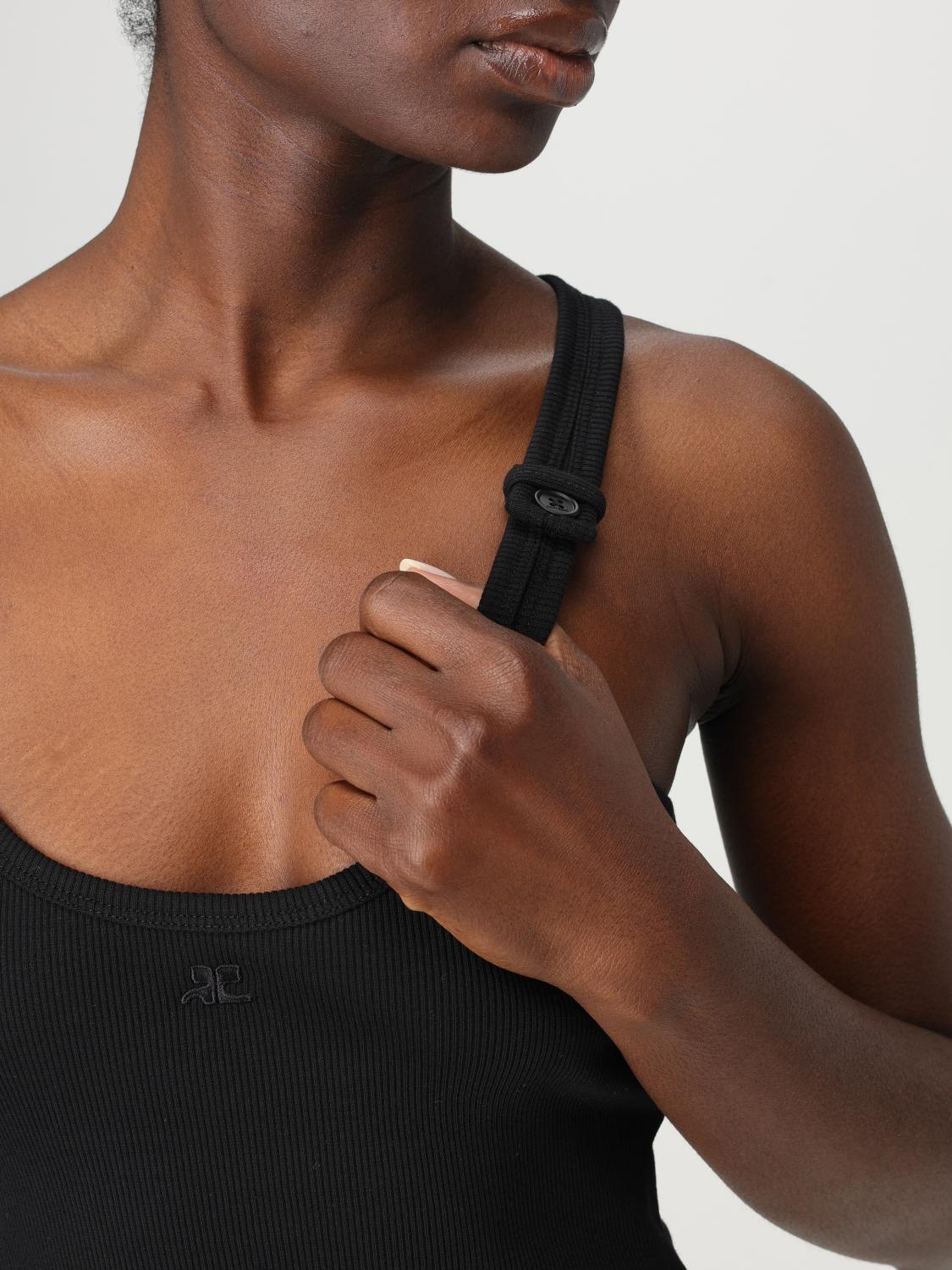 COURRÈGES CAMISETA: Top mujer CourrÈges, Negro - Img 5