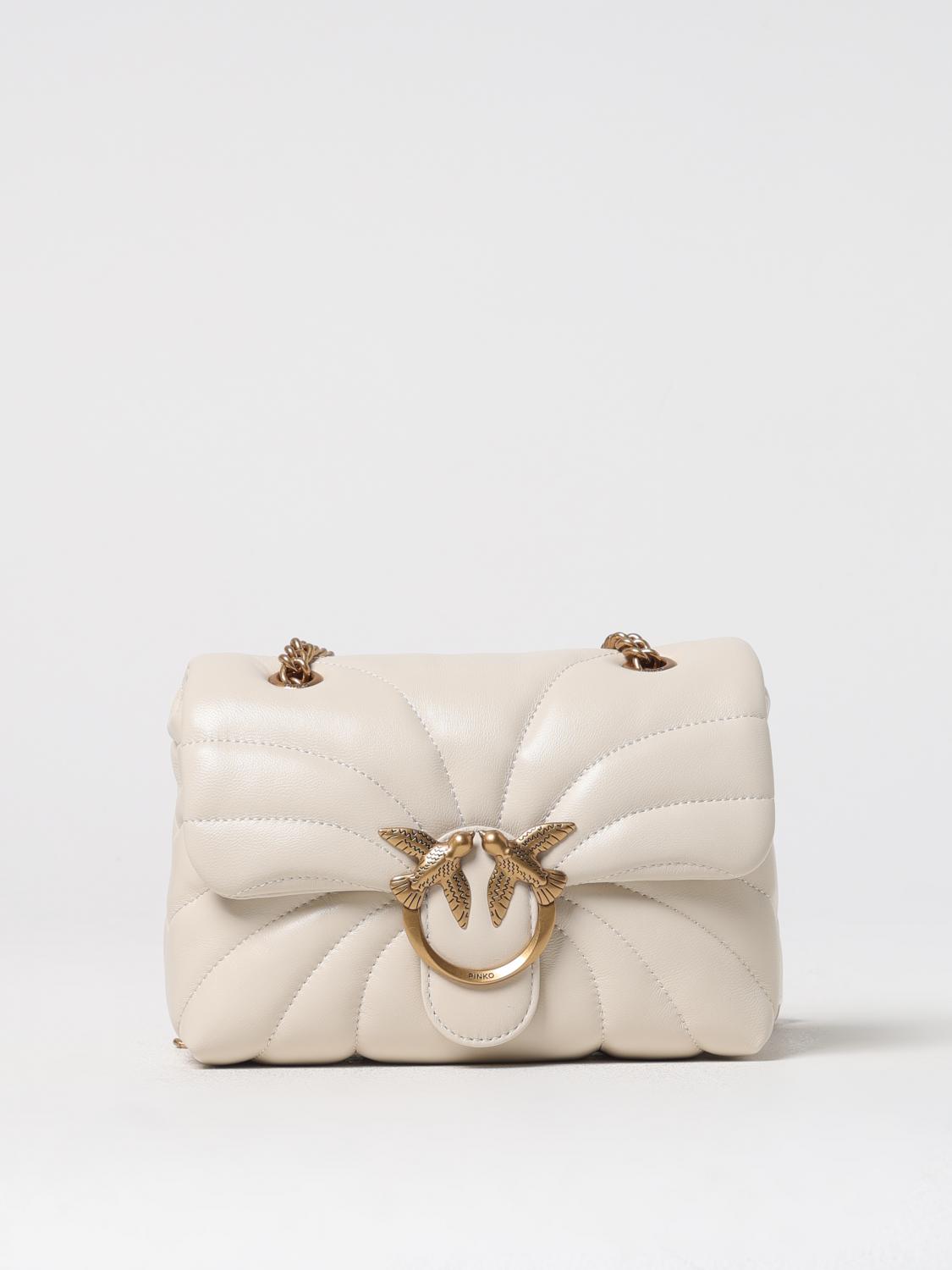 PINKO BORSA MINI: Borsa Love Bag Puff Butterfly Pinko in nappa trapuntata , Bianco - Img 1