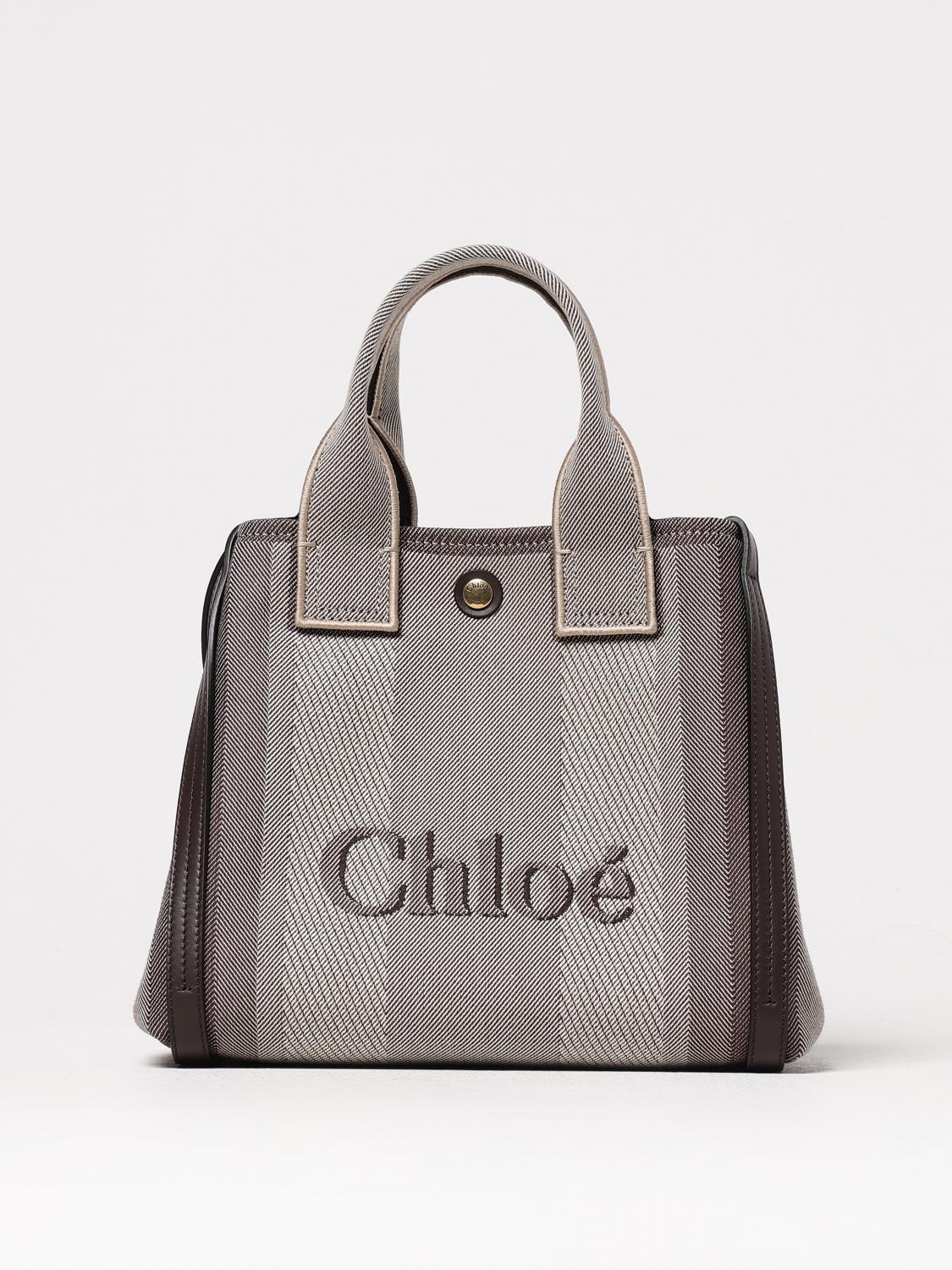 CHLOÉ BORSA TOTE: Borsa tote Carry piccola Chloé, Marrone - Img 1