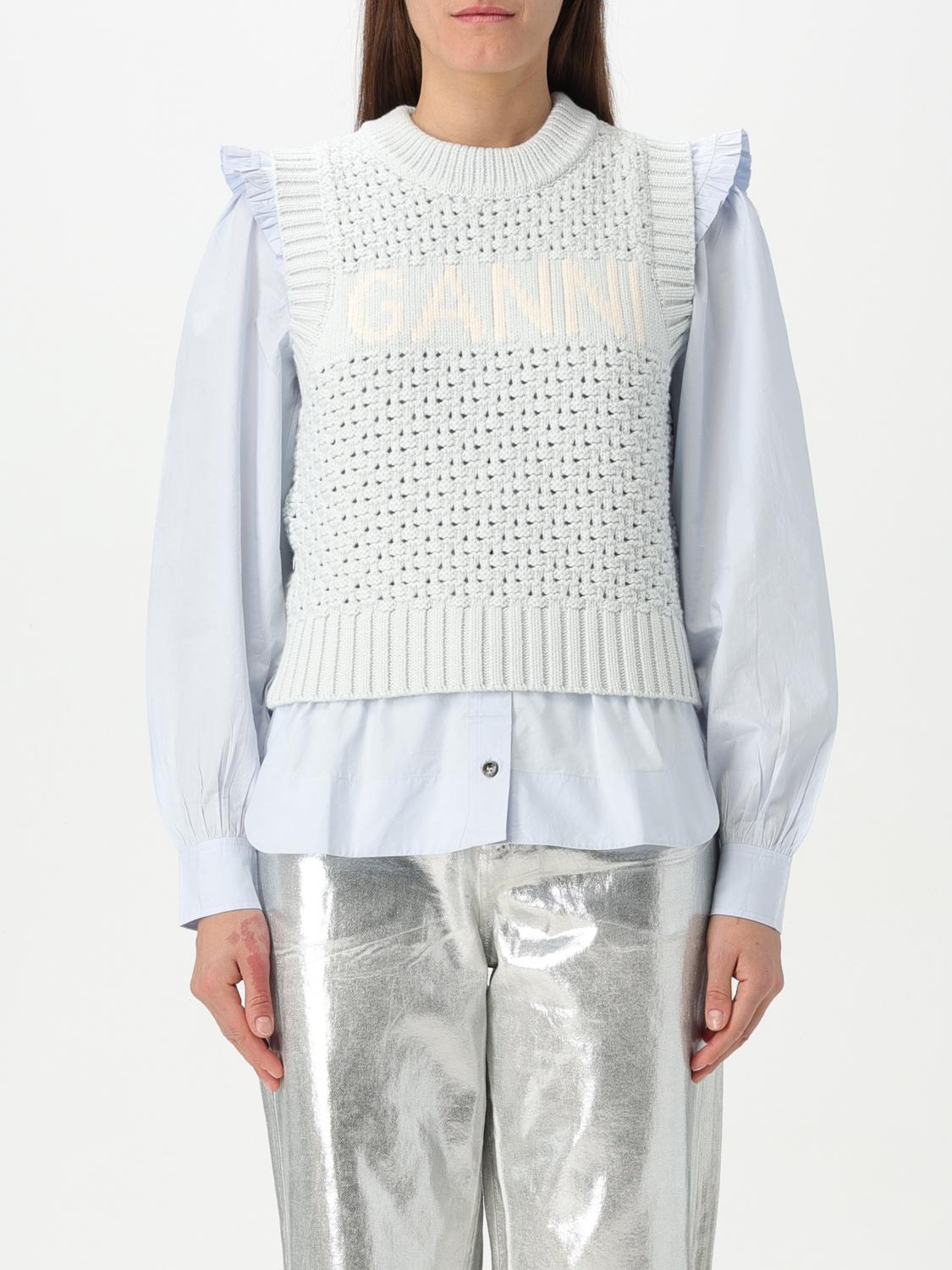 GANNI WESTE: Pullover damen Ganni, Blau - Img 1