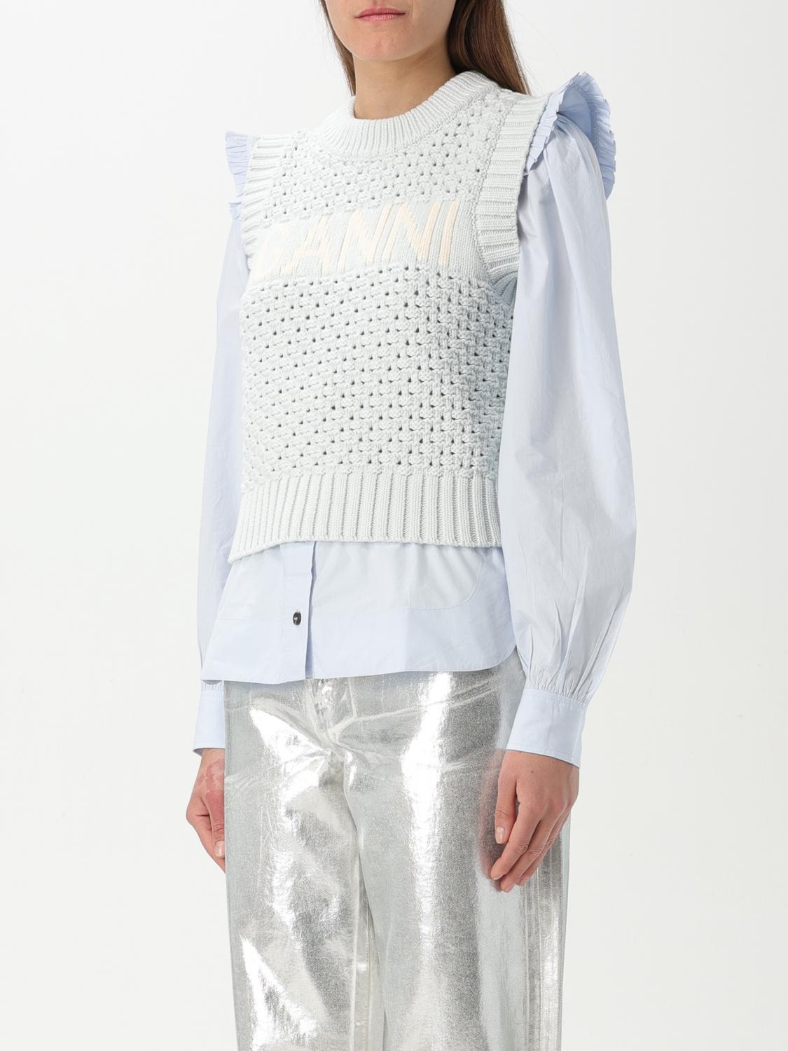 GANNI WESTE: Pullover damen Ganni, Blau - Img 4