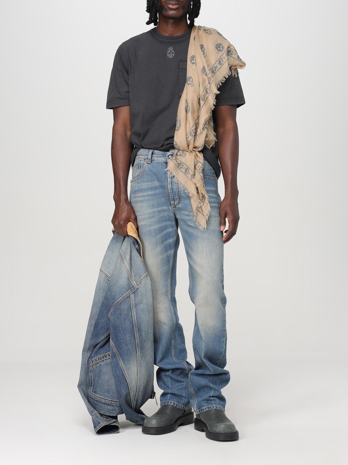 MCQUEEN SCARF: Scarf men McQueen, Beige - Img 4