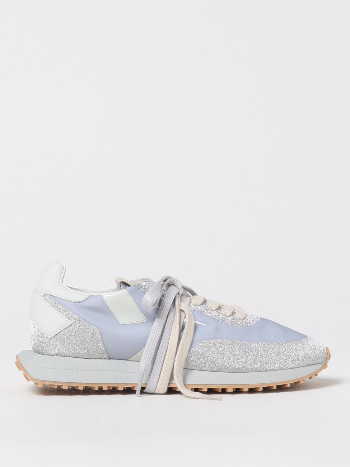 GHOUD SNEAKERS: Sneakers Rush Ghoud in pelle e tessuto glitter , Argento - Img 1
