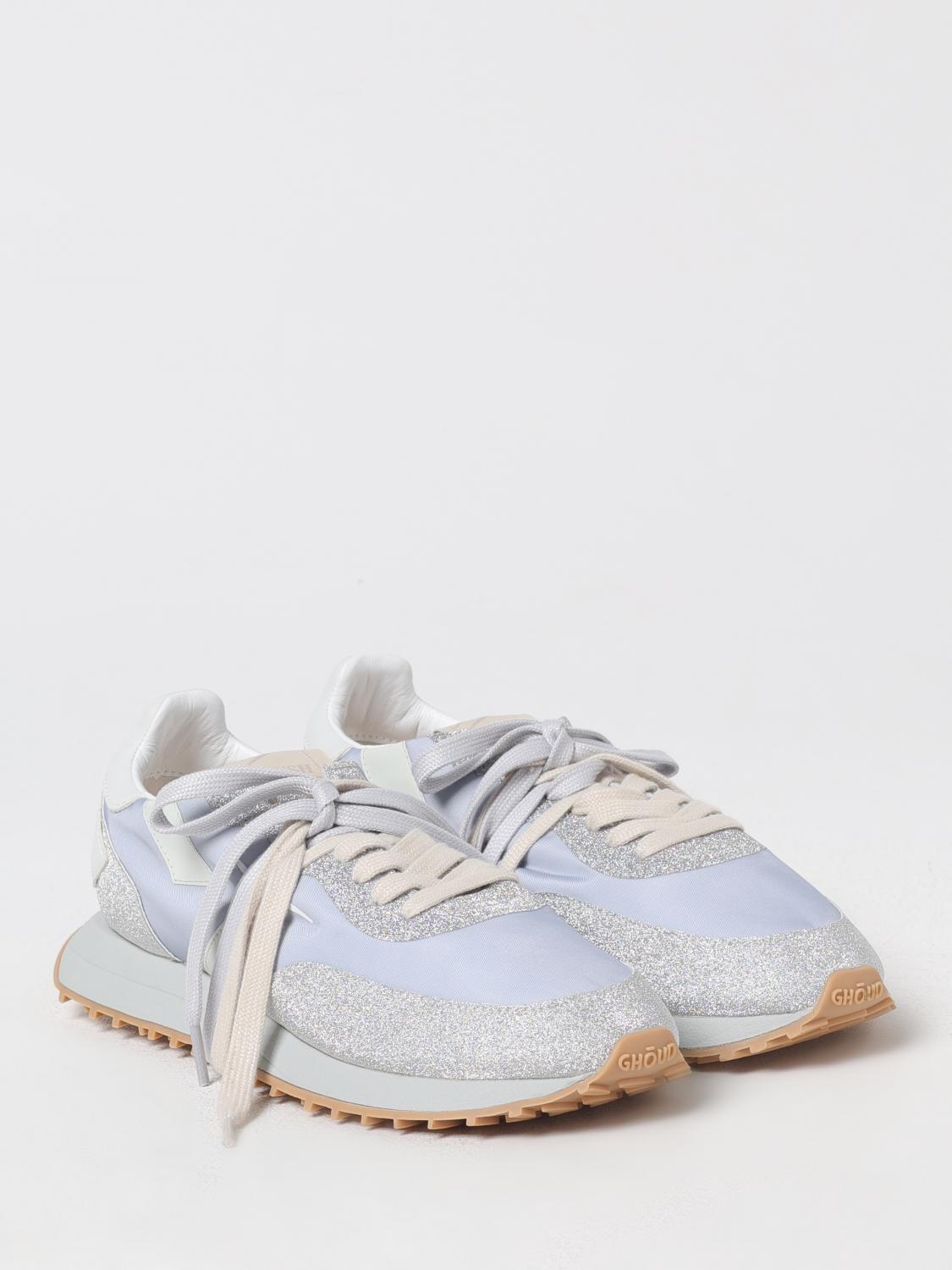 GHOUD SNEAKERS: Sneakers Rush Ghoud in pelle e tessuto glitter , Argento - Img 2