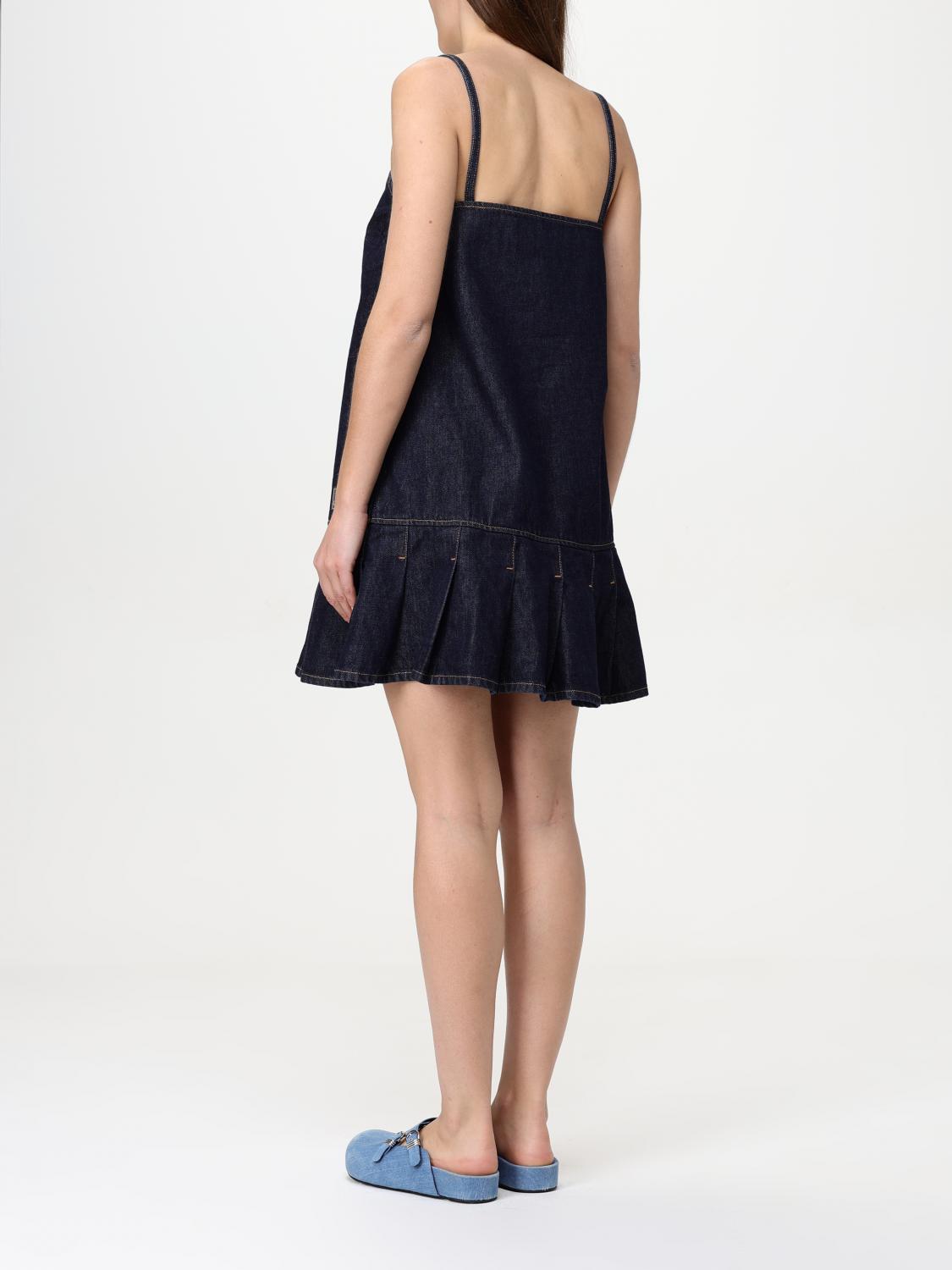 GANNI VESTIDO: Vestido mujer Ganni, Azul Oscuro - Img 3