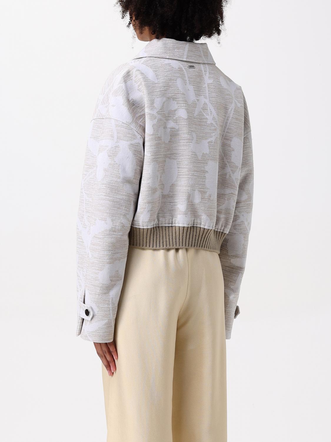 BOSS GIACCA: Giacca camicia Boss a fantasia floreale, Beige - Img 2