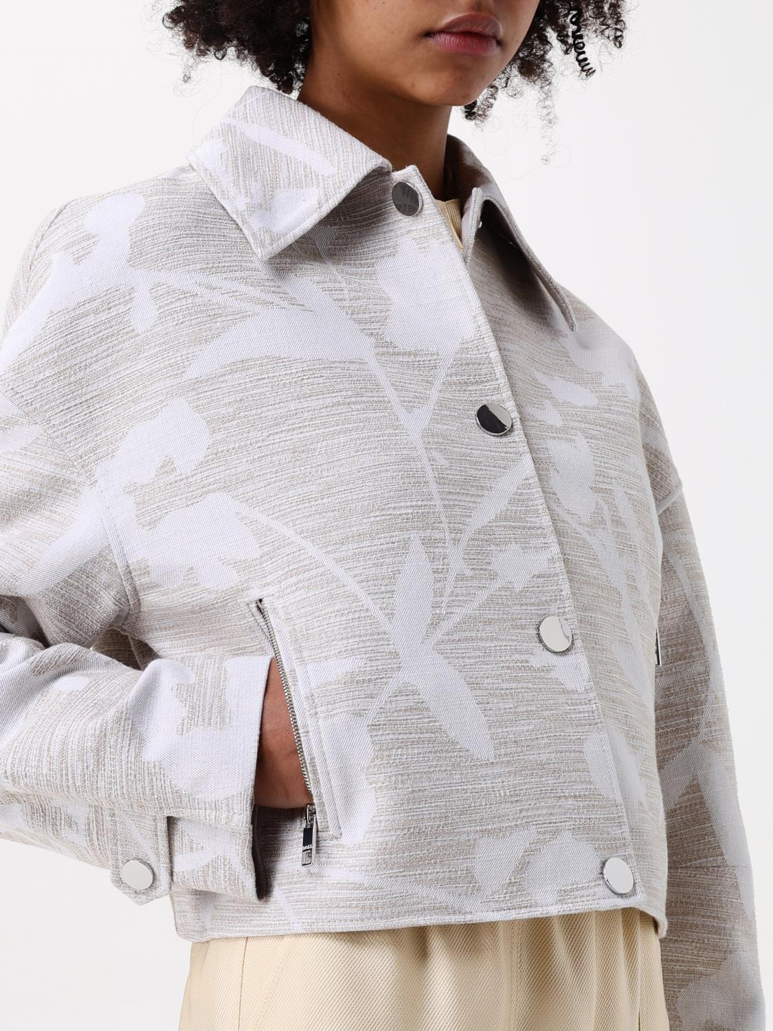 BOSS GIACCA: Giacca camicia Boss a fantasia floreale, Beige - Img 4