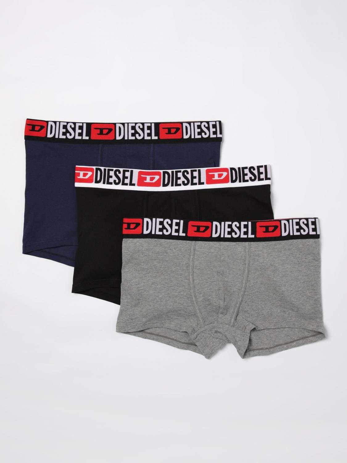 DIESEL UNDERWEAR: Diesel Set of 3 Stretch Cotton Boxer Briefs, Multicolor - Img 1