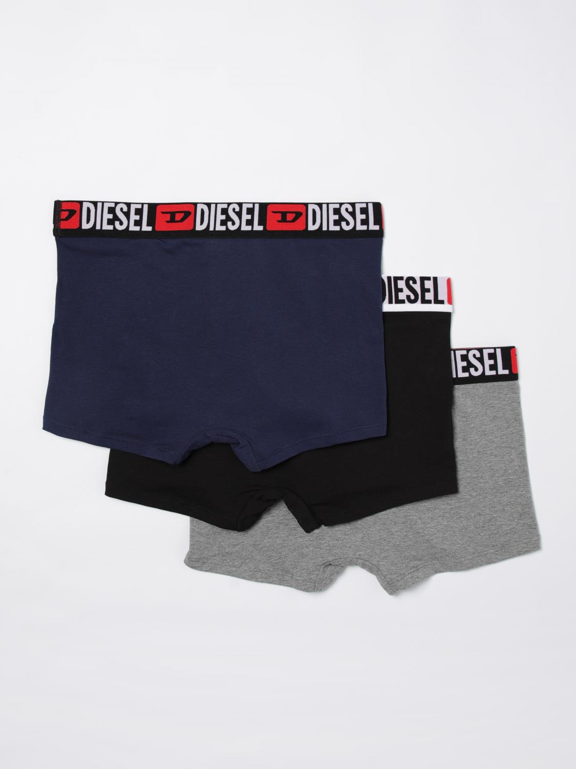 DIESEL UNDERWEAR: Diesel Set of 3 Stretch Cotton Boxer Briefs, Multicolor - Img 2