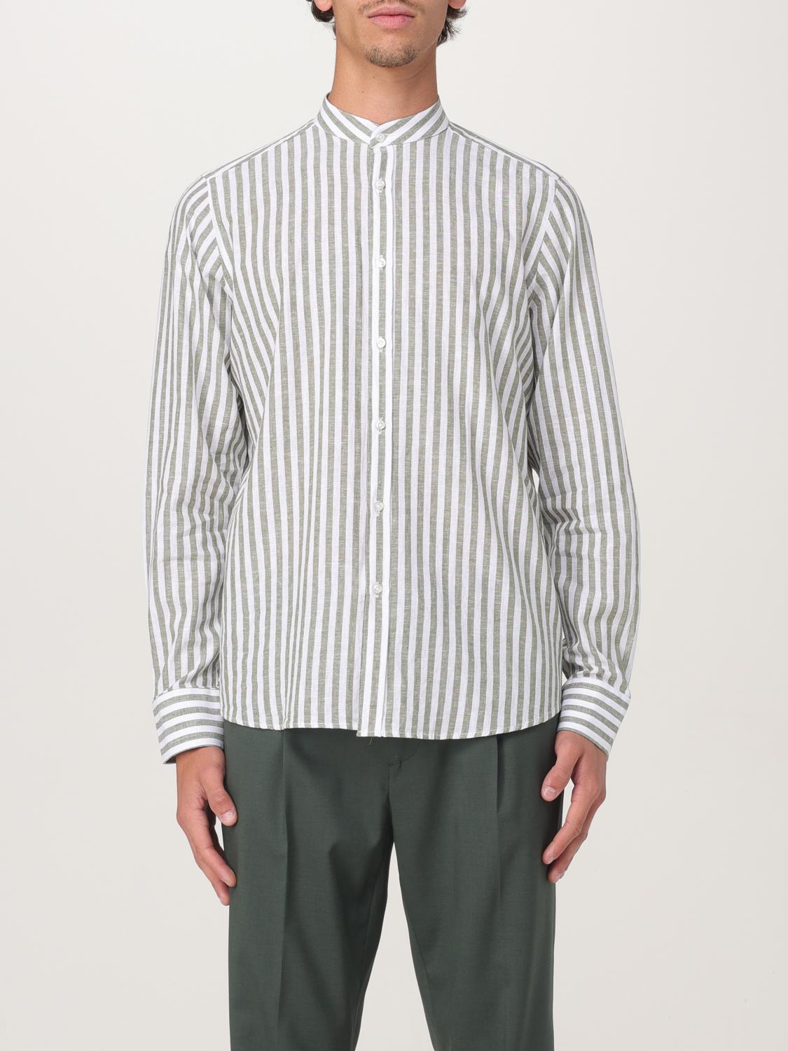 MANUEL RITZ CAMICIA: Camicia Manuel Ritz in lino a righe , Fantasia - Img 1