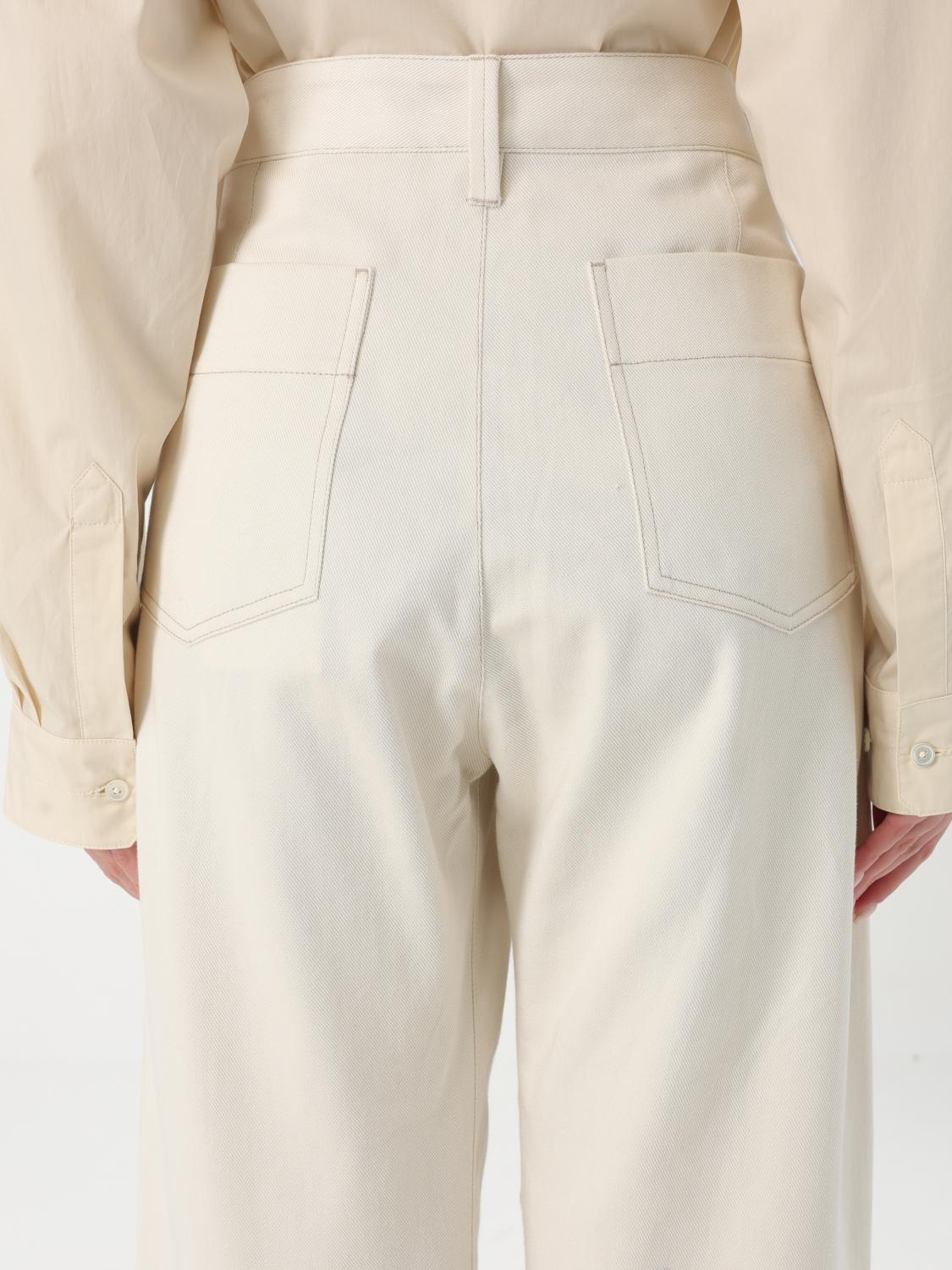 LEMAIRE PANTALONI: Pantalone Lemaire in cotone , Bianco - Img 5