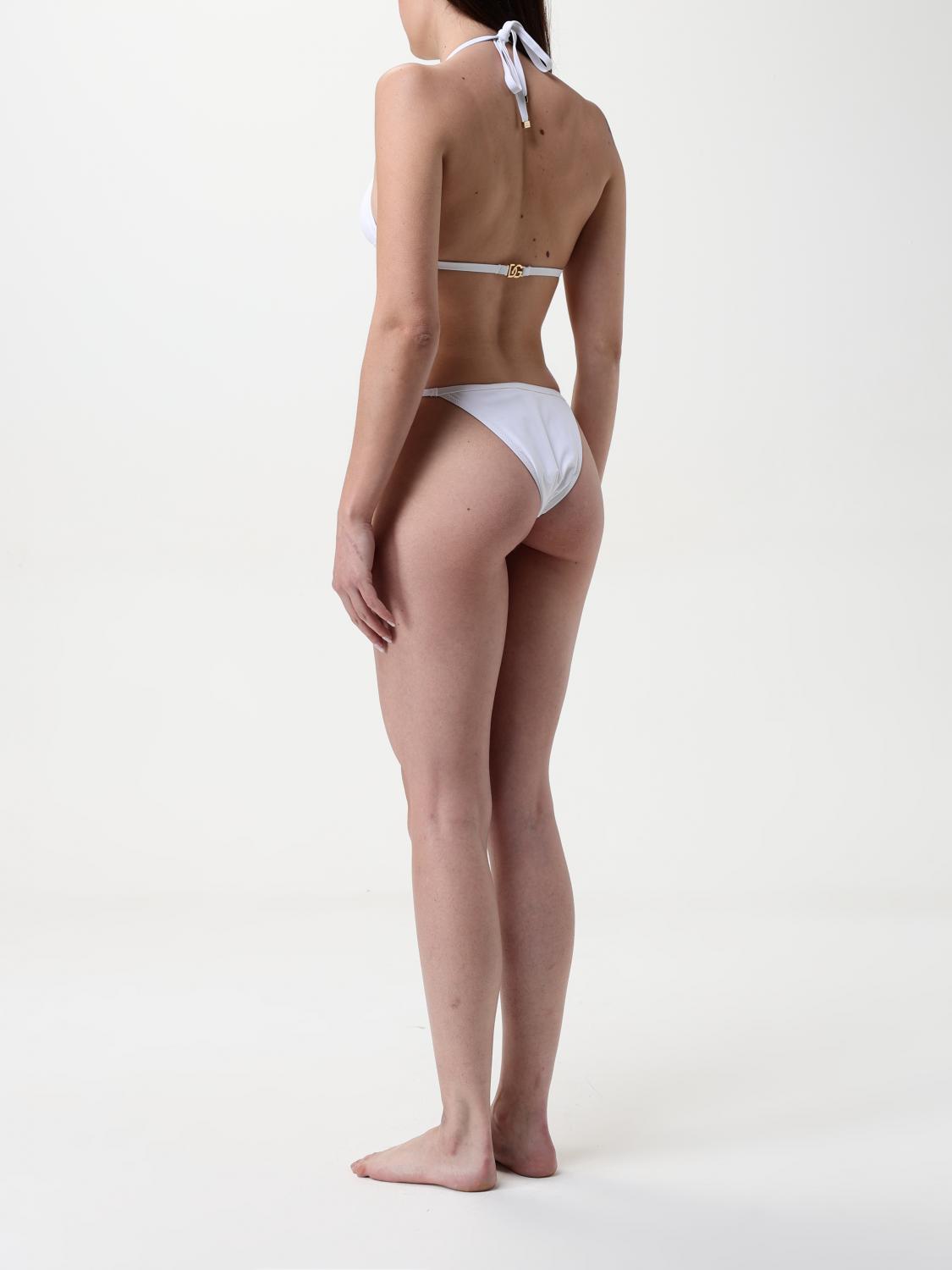 DOLCE & GABBANA BADEMODE: Dolce & Gabbana DG Bikini-Badeanzug, Weiß - Img 2