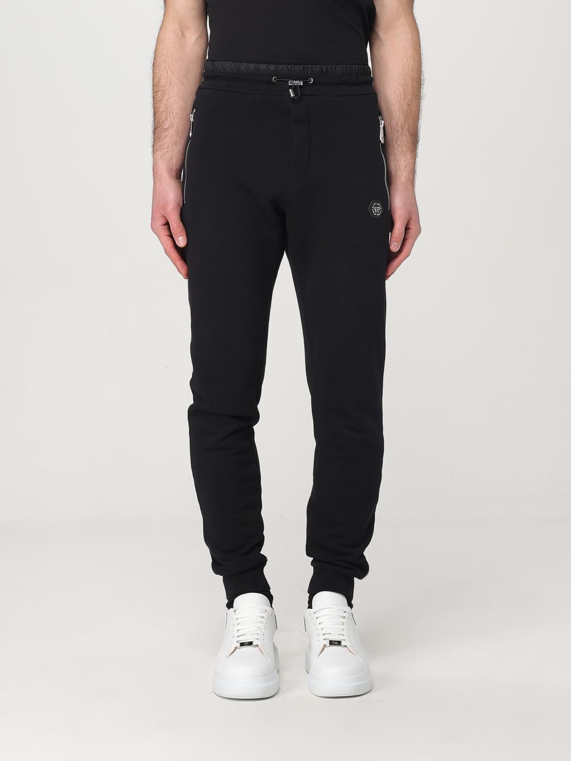 PHILIPP PLEIN 팬츠: 팬츠 남성 Philipp Plein, 블랙 - Img 1