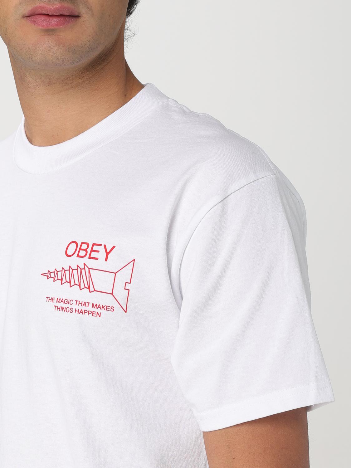 OBEY T-SHIRT: T-shirt men Obey, White - Img 3