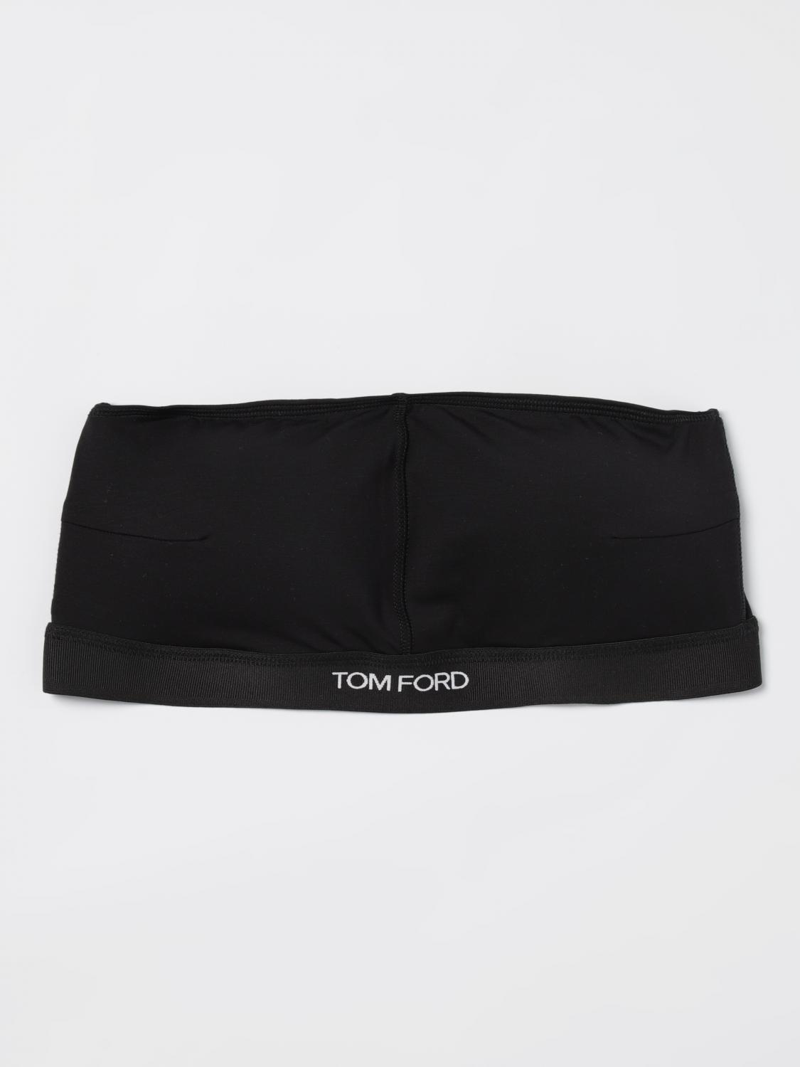TOM FORD INTIMO: Reggiseno a fascia in modal con logo Tom Ford, Nero - Img 1