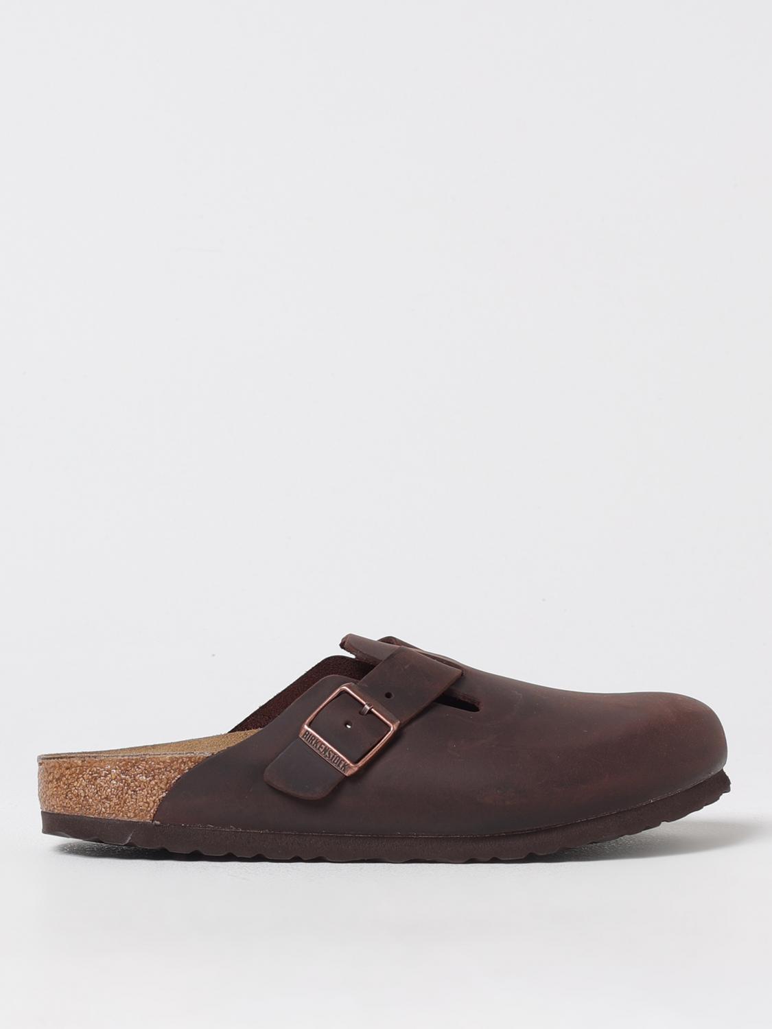 BIRKENSTOCK 신발: Birkenstock 보스턴 오일 가죽 클로그, 브라운 - Img 1