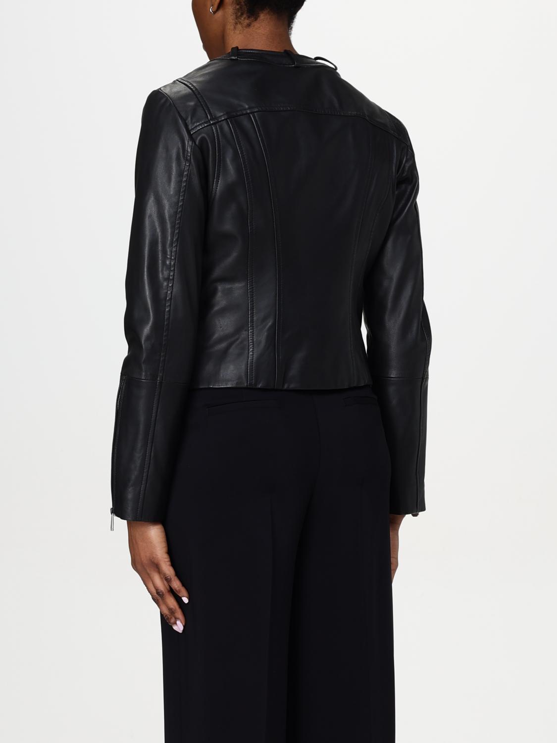 PINKO GIACCA: Giubbotto biker Pinko in nappa , Nero - Img 2