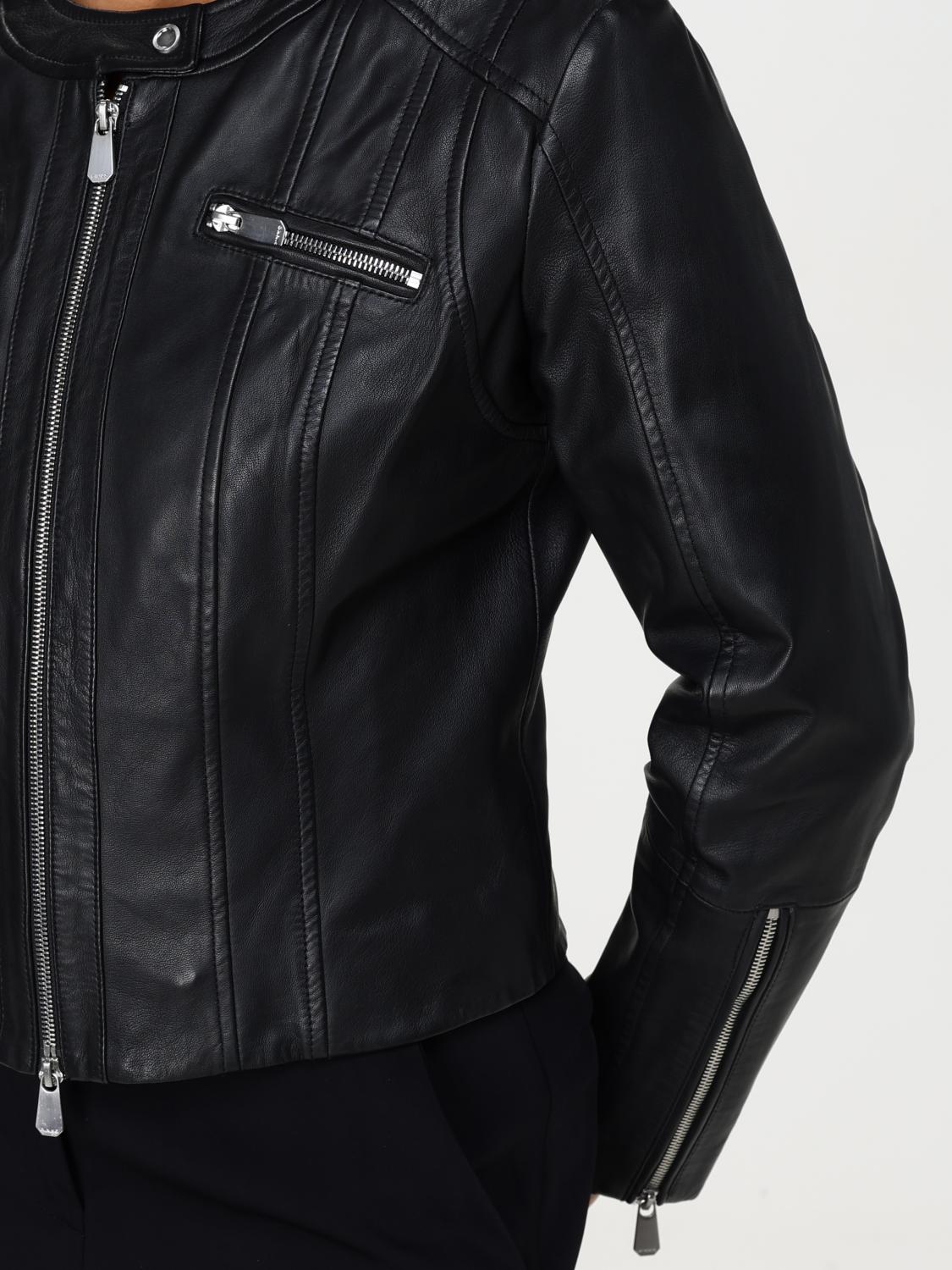 PINKO GIACCA: Giubbotto biker Pinko in nappa , Nero - Img 4