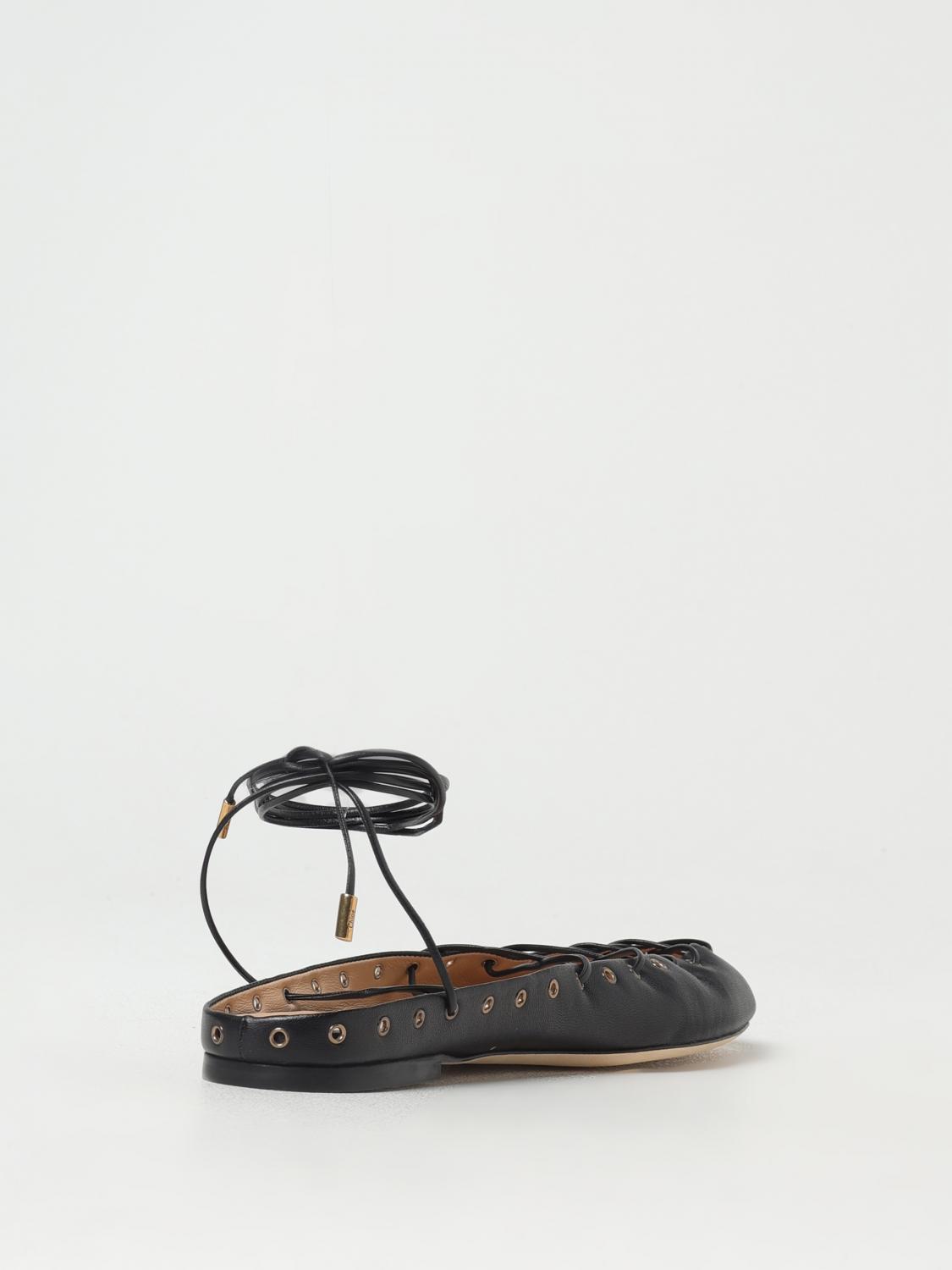 CHLOÉ BALLERINE: Ballerina Ghilies Chloè in nappa , Nero - Img 3