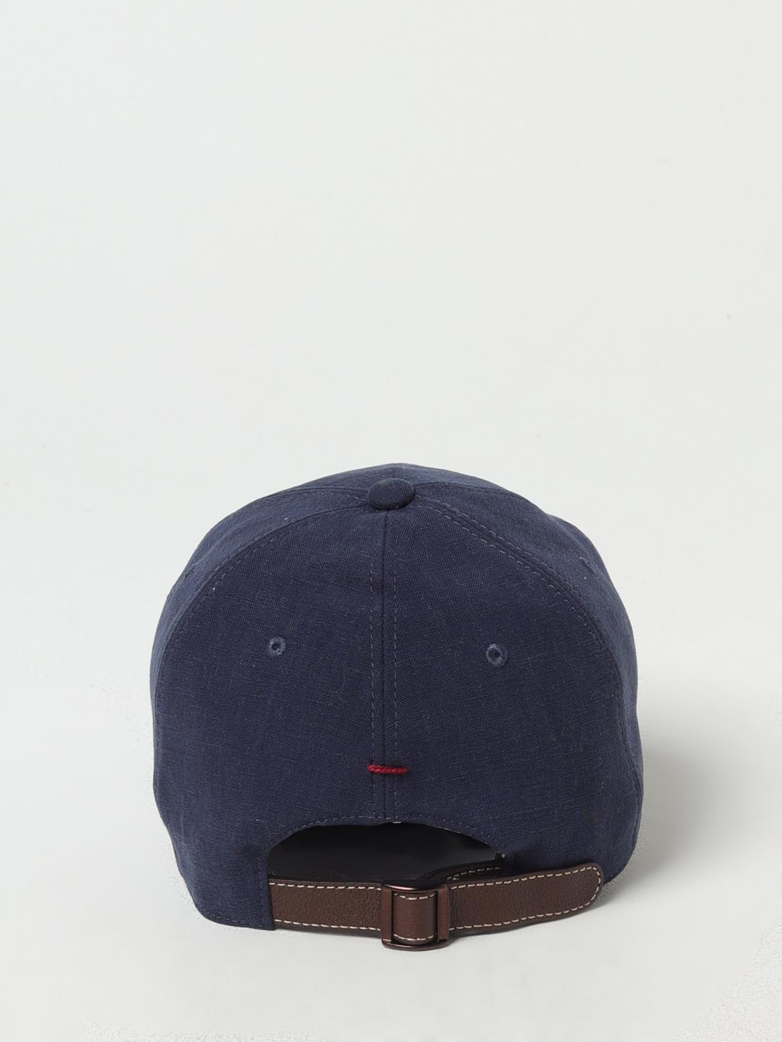BRUNELLO CUCINELLI HAT: Hat men Brunello Cucinelli, Blue - Img 3