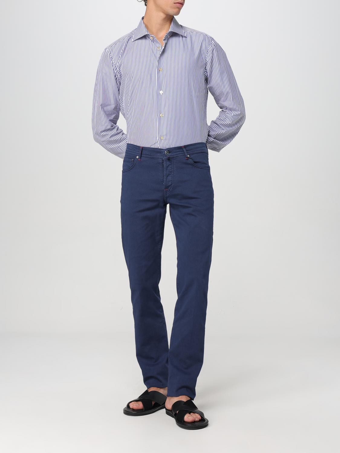 KITON CAMICIA: Camicia Kiton in cotone a righe , Blue - Img 2