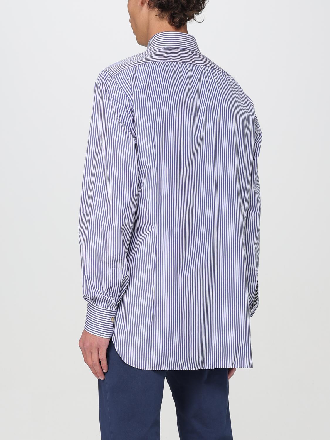 KITON CAMICIA: Camicia Kiton in cotone a righe , Blue - Img 3