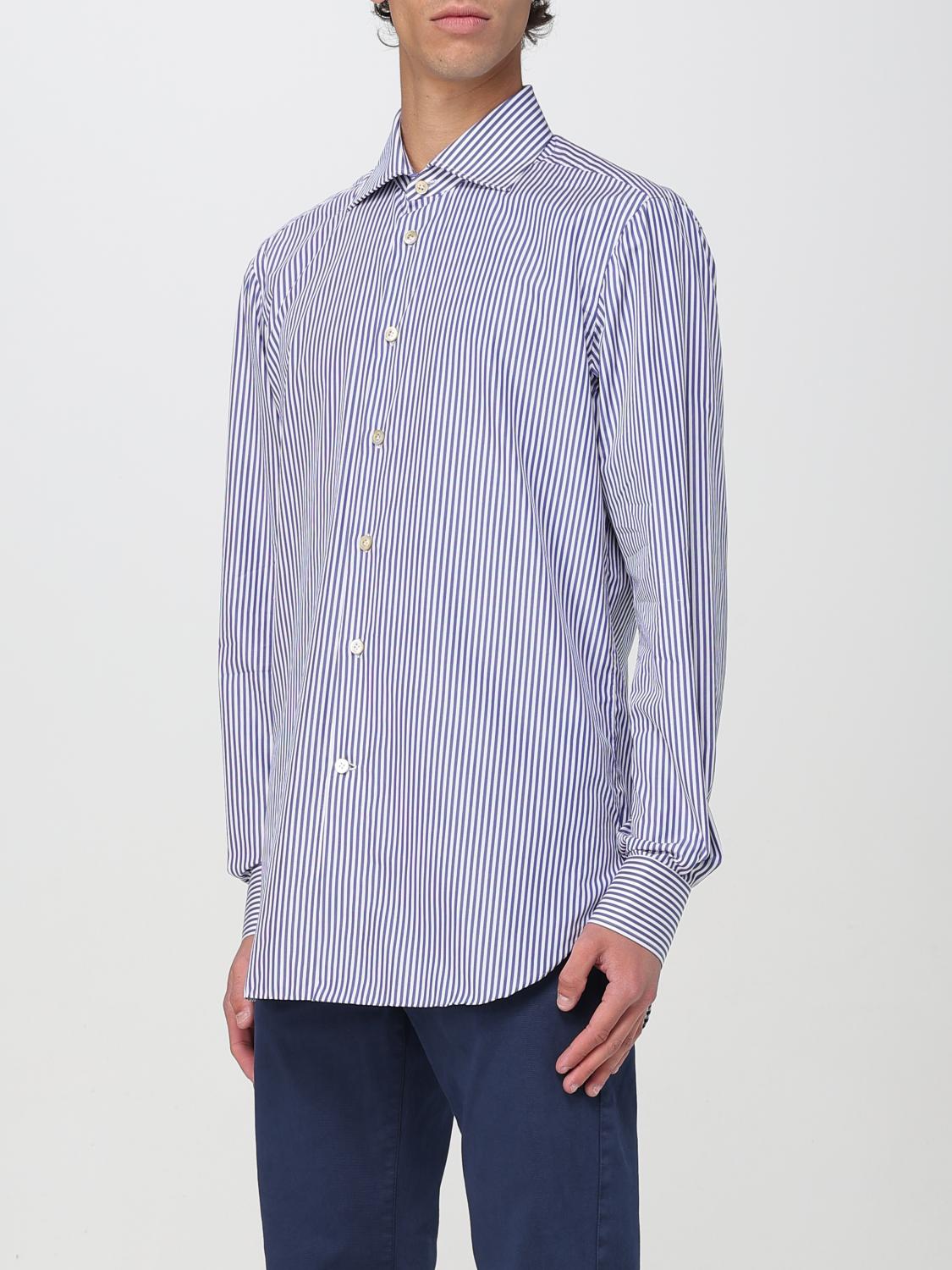 KITON CAMICIA: Camicia Kiton in cotone a righe , Blue - Img 4