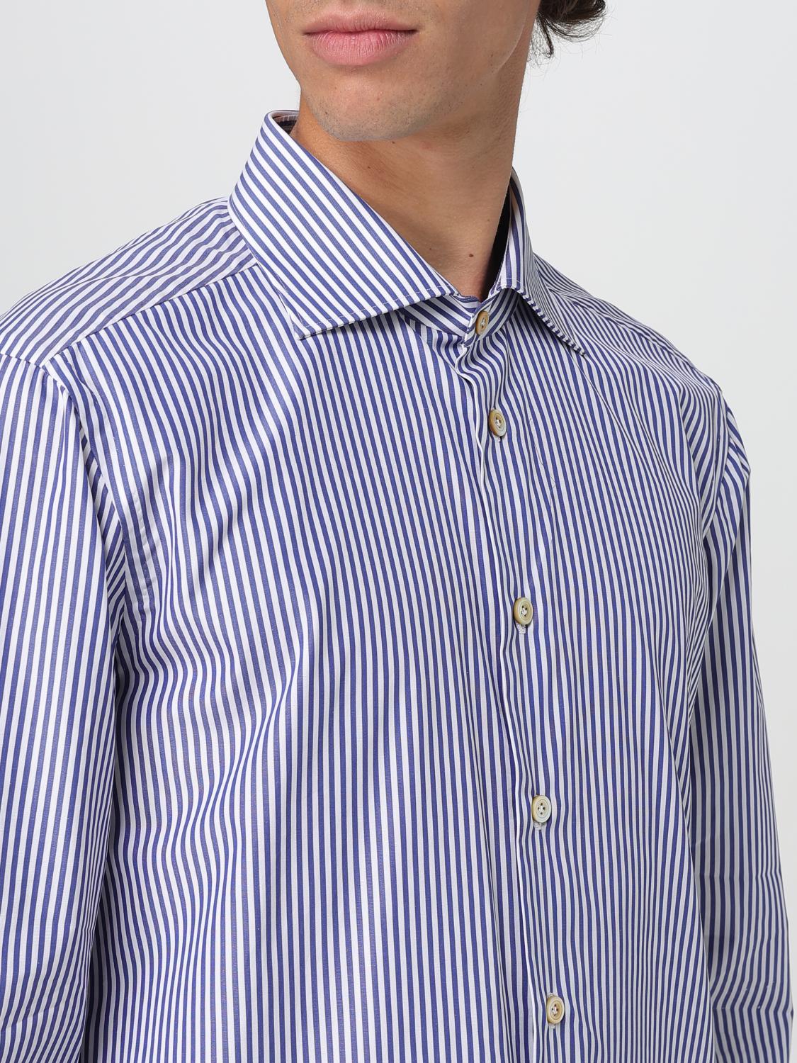KITON CAMICIA: Camicia Kiton in cotone a righe , Blue - Img 5