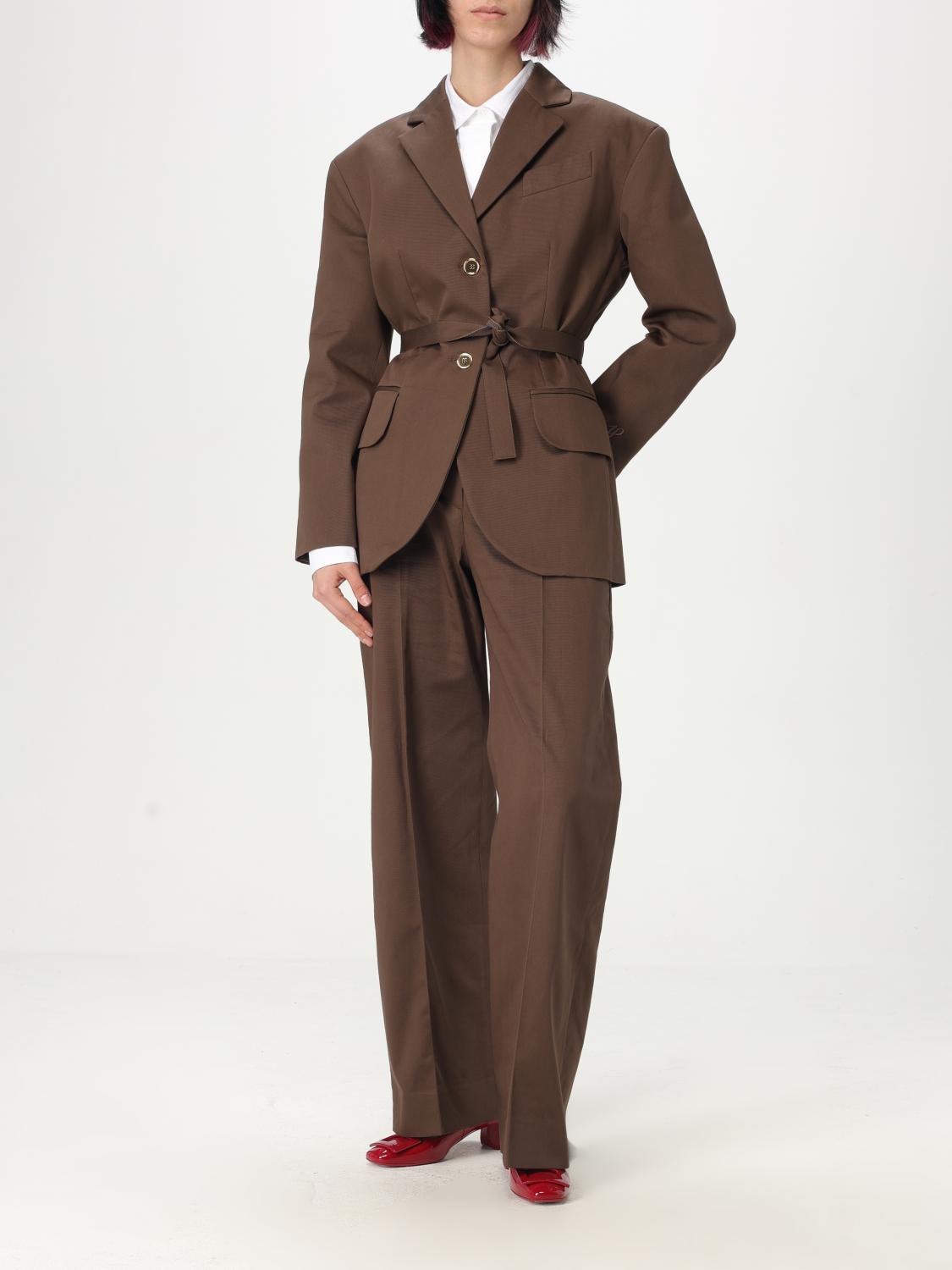 PATOU BLAZER: Blazer Patou in cotone , Marrone - Img 2