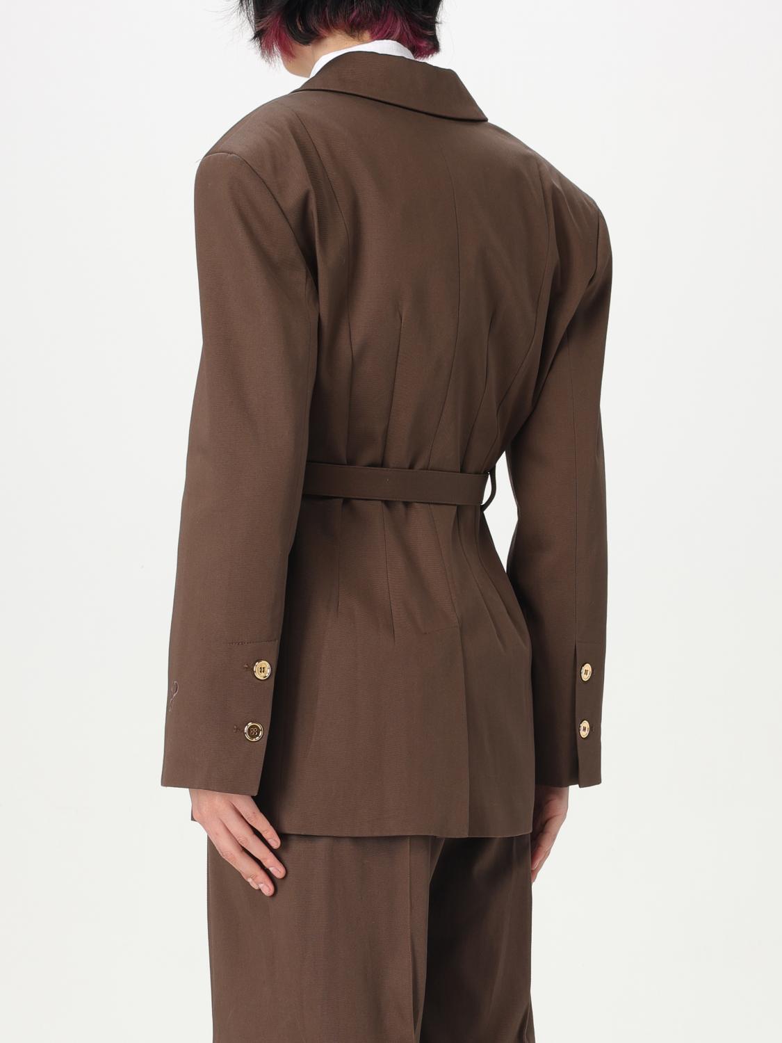 PATOU BLAZER: Blazer Patou in cotone , Marrone - Img 3