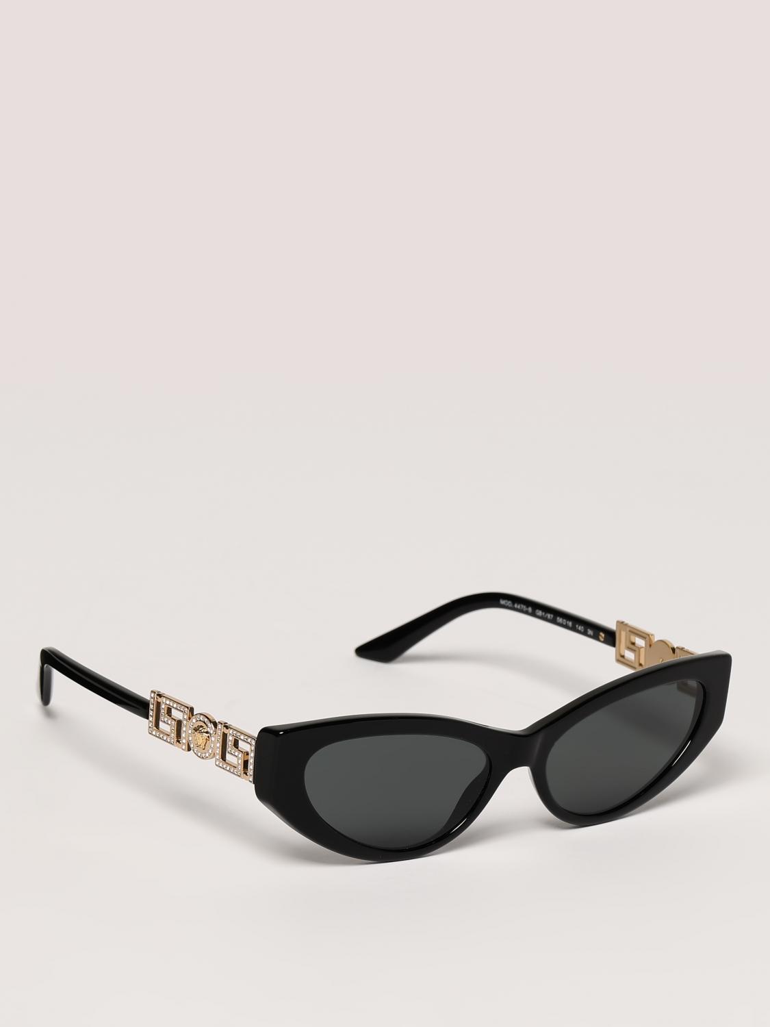 VERSACE GAFAS DE SOL: Gafas de sol de acetato con pedrería incrustada Versace, Negro - Img 1