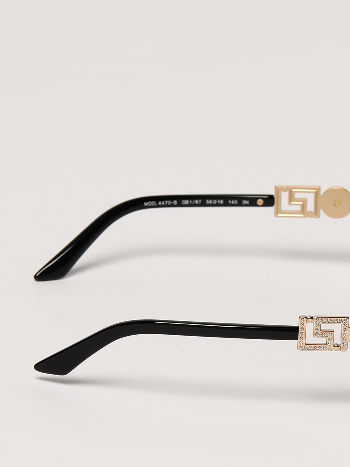 VERSACE GAFAS DE SOL: Gafas de sol de acetato con pedrería incrustada Versace, Negro - Img 4