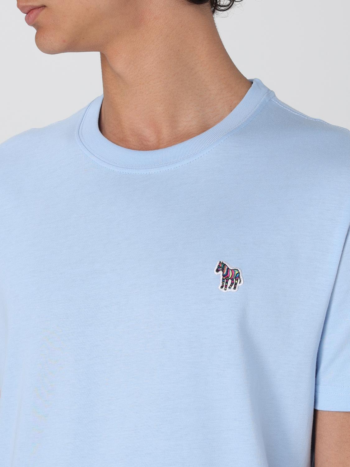 PAUL SMITH CAMISETA: Camiseta de algodón con logo Paul Smith, Azul Oscuro - Img 3